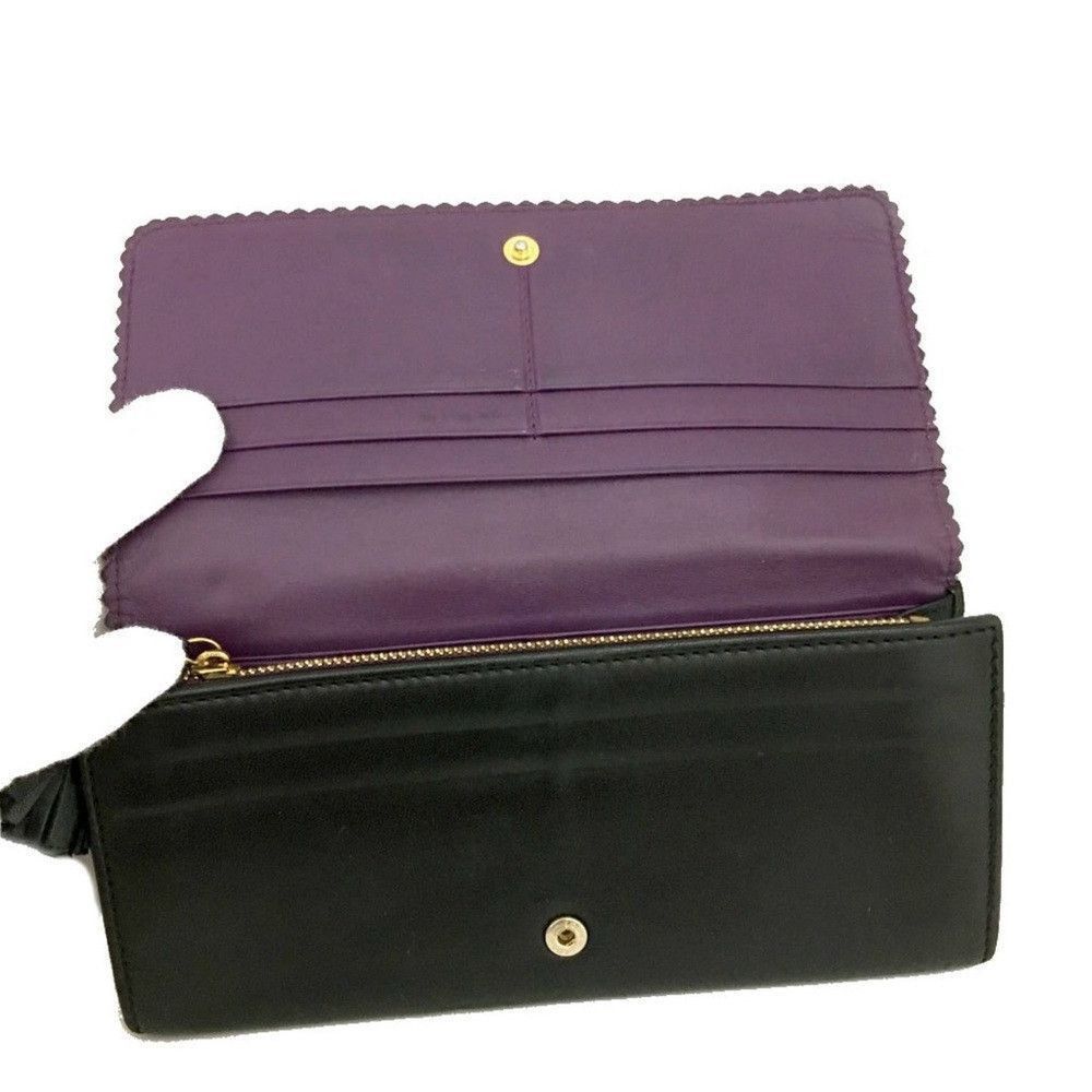 Loewe LOEWE Anagram Leather Long Bifold Wallet Black 100% Authent Size ONE SIZE - 3 Thumbnail