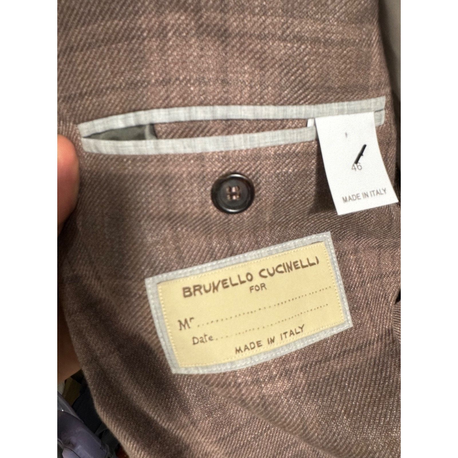 Brunello Cucinelli Brunello Cucinelli Peach/Brown Wool Linen silk Blazer 38R Size 38R - 3 Thumbnail