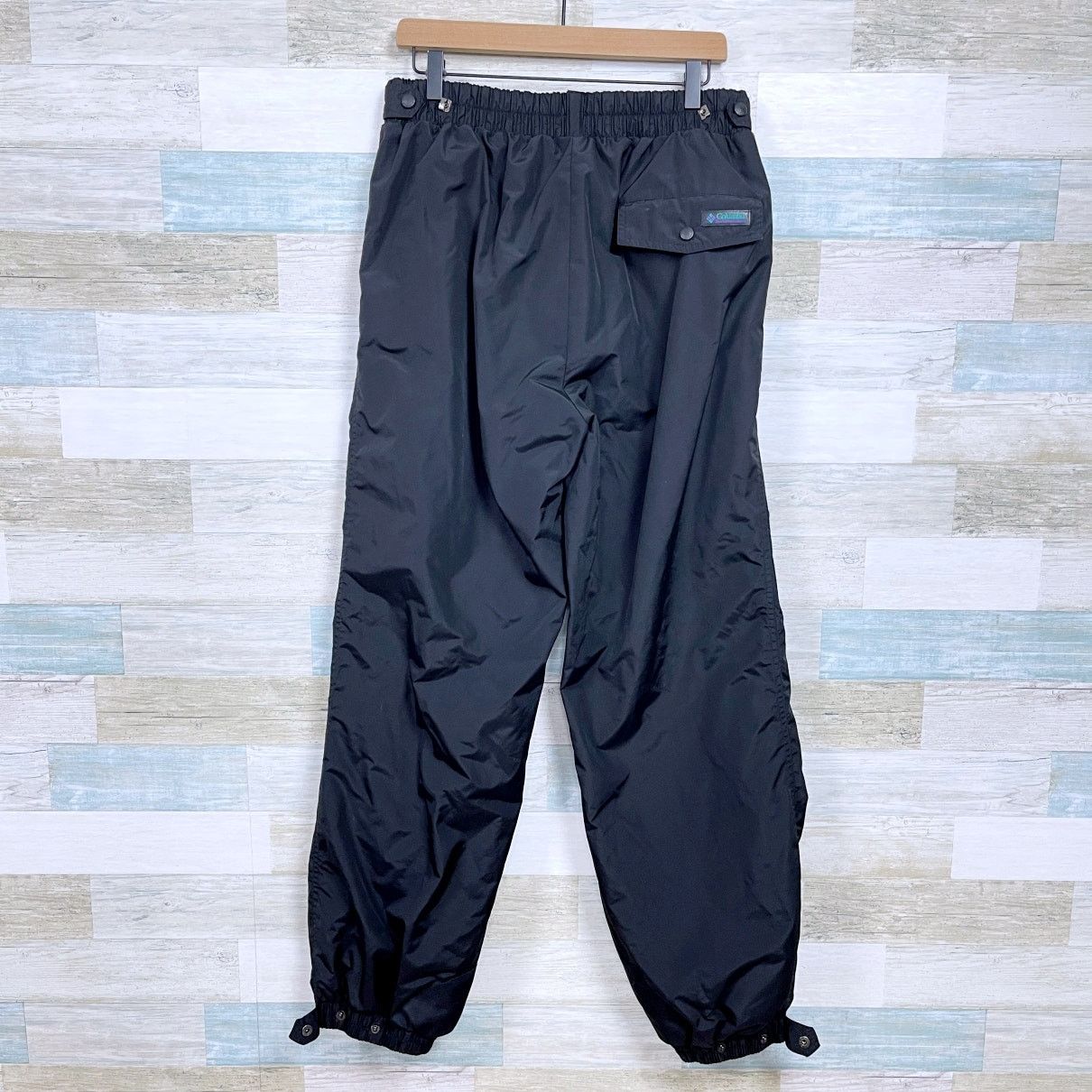 Columbia Columbia Vintage Nylon Rain Pants Black Elastic Mens XL Size US 34 / EU 50 - 4 Thumbnail