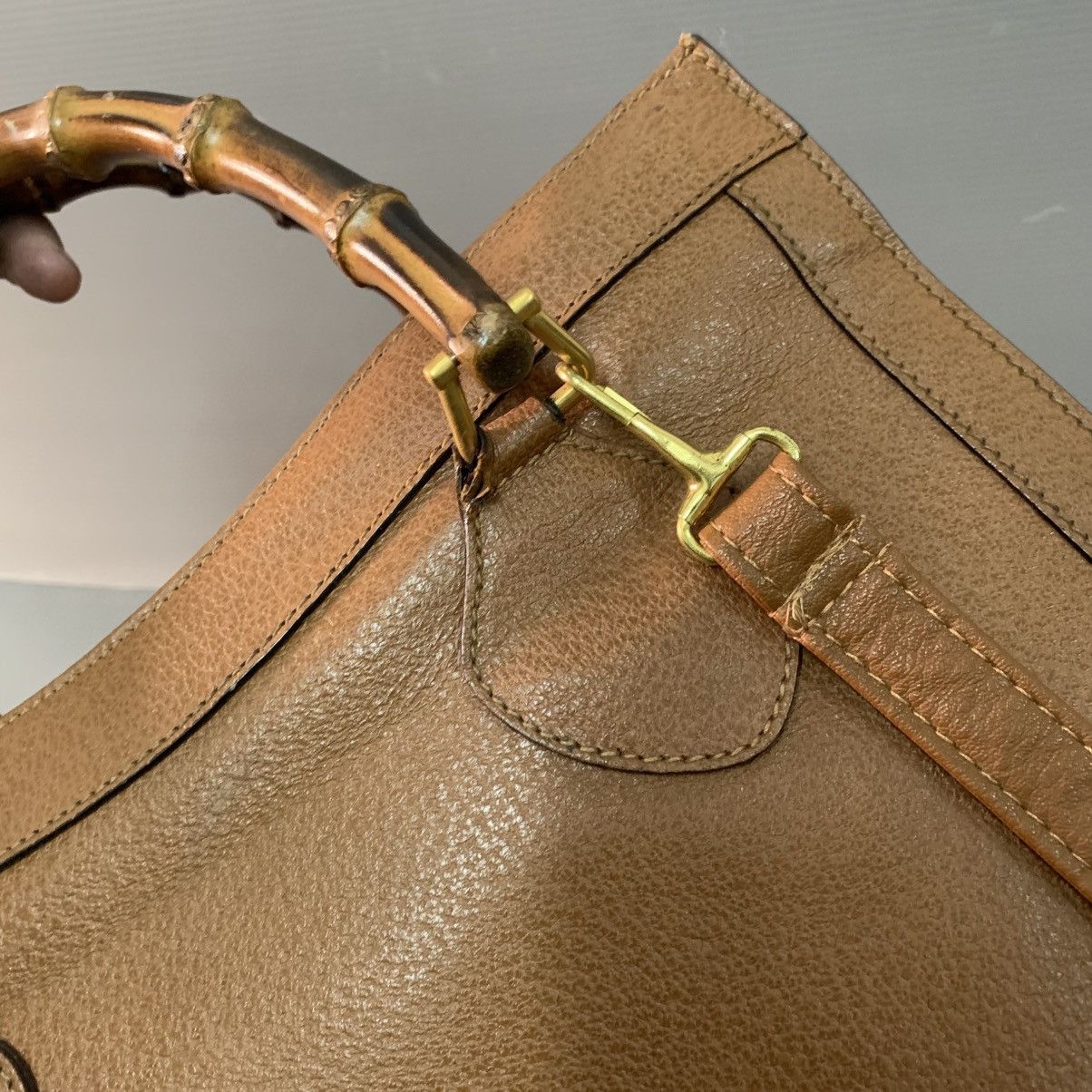 Gucci Gucci Bamboo Leather Vintage Handbag Size ONE SIZE - 10 Thumbnail