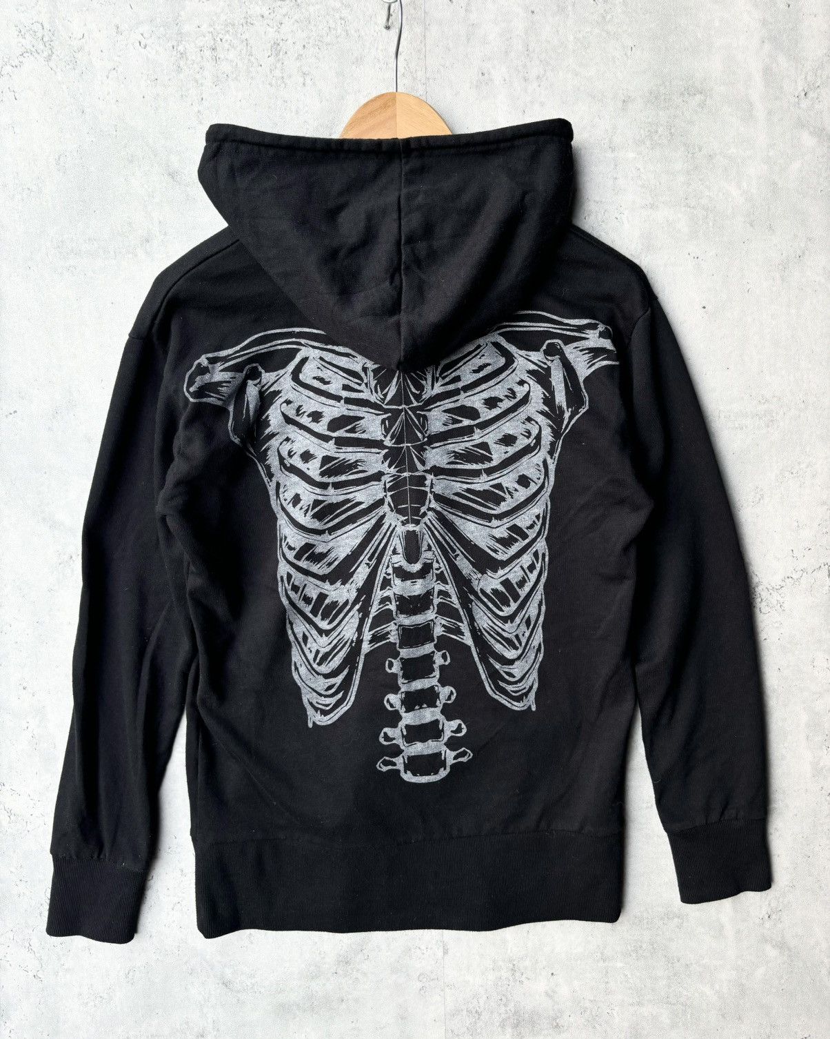 トップス glad news full zip skull hoodie archive If Six Was Nine Vintage Y2K GLAD NEWS Skull Skeleton Punk