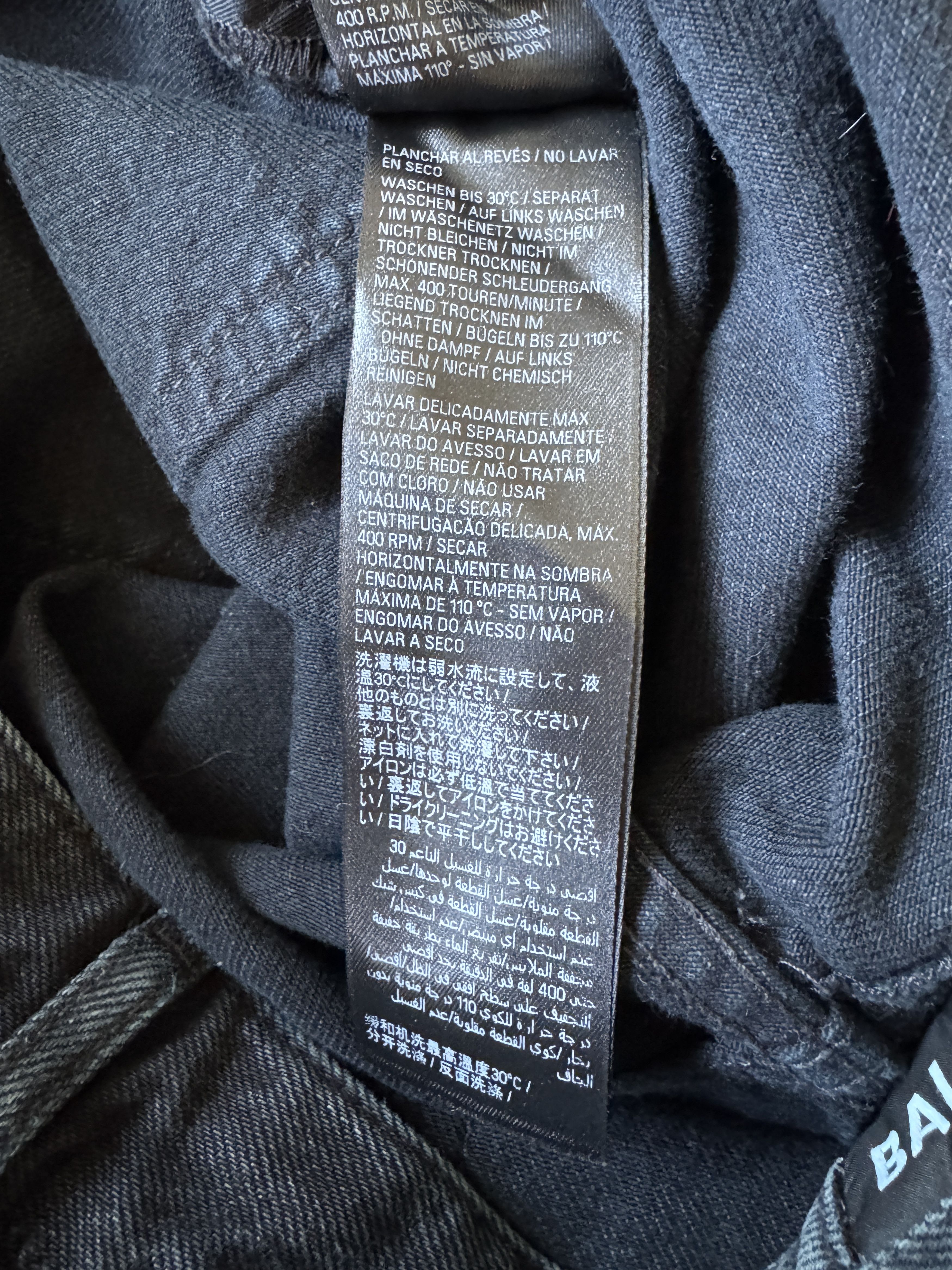 Balenciaga Destroyed Black Denim Jeans Size US 34 / EU 50 - 21 Thumbnail