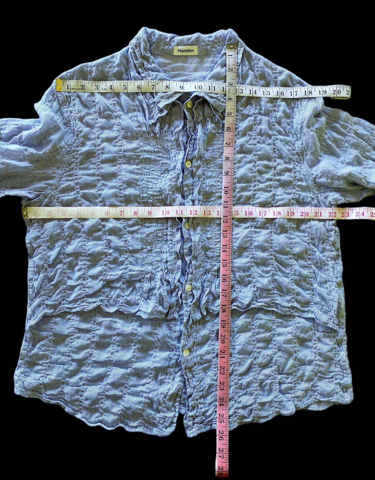 Issey Miyake × Vintage Vintage “Plantation” ISSEY MIYAKE Crunched Pleated Shirt Size M / US 6-8 / IT 42-44 - 7 Thumbnail