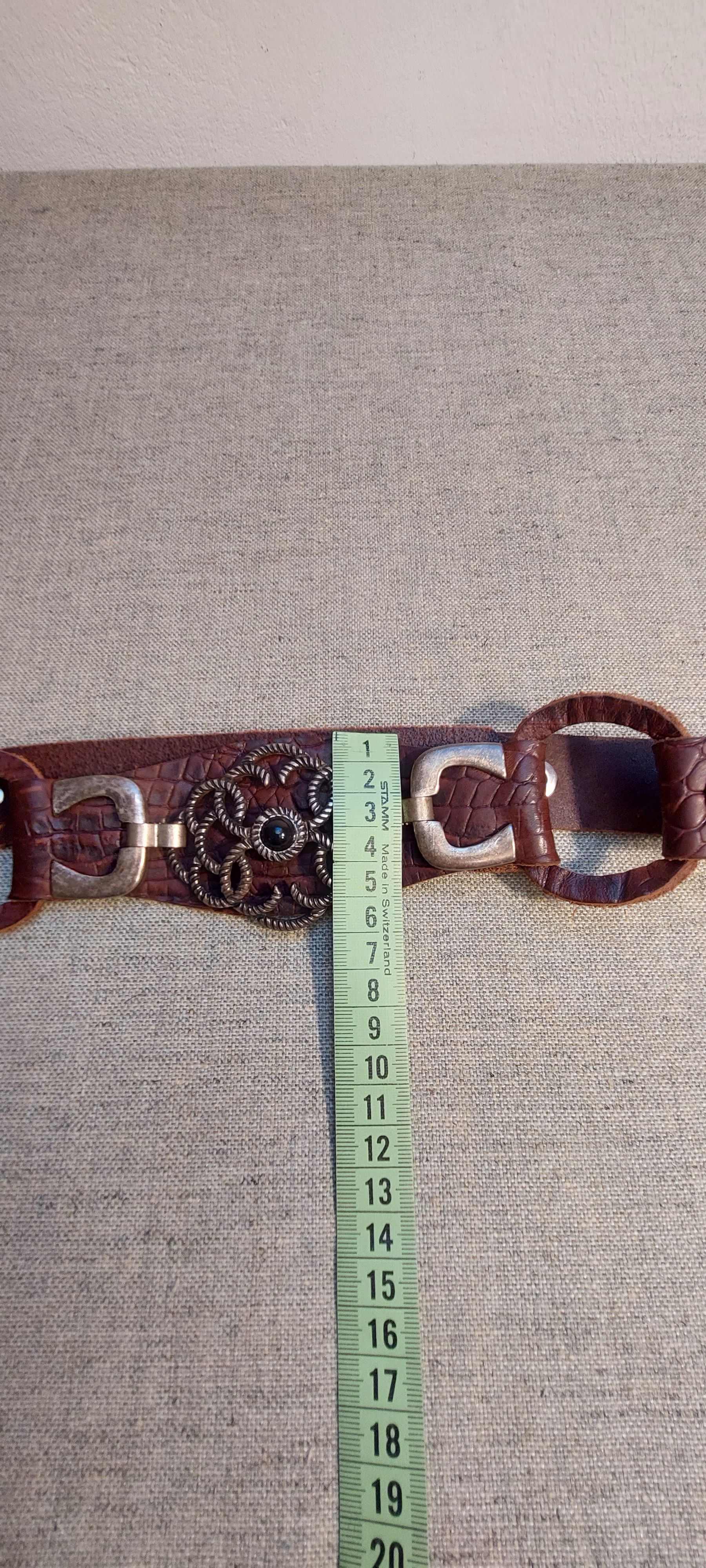 Vintage Vintage Western Leather Belt w/ Metal Rosette Accents Size ONE SIZE - 16 Thumbnail