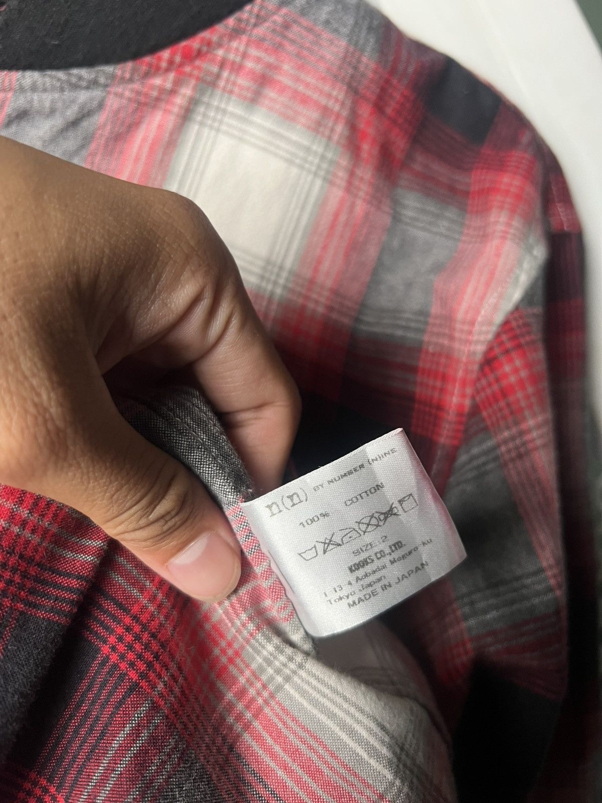 Number (N)ine Number (N)ine Takahiro Miyashita Shadow Plaid Bomber Jacket Size US M / EU 48-50 / 2 - 9 Thumbnail