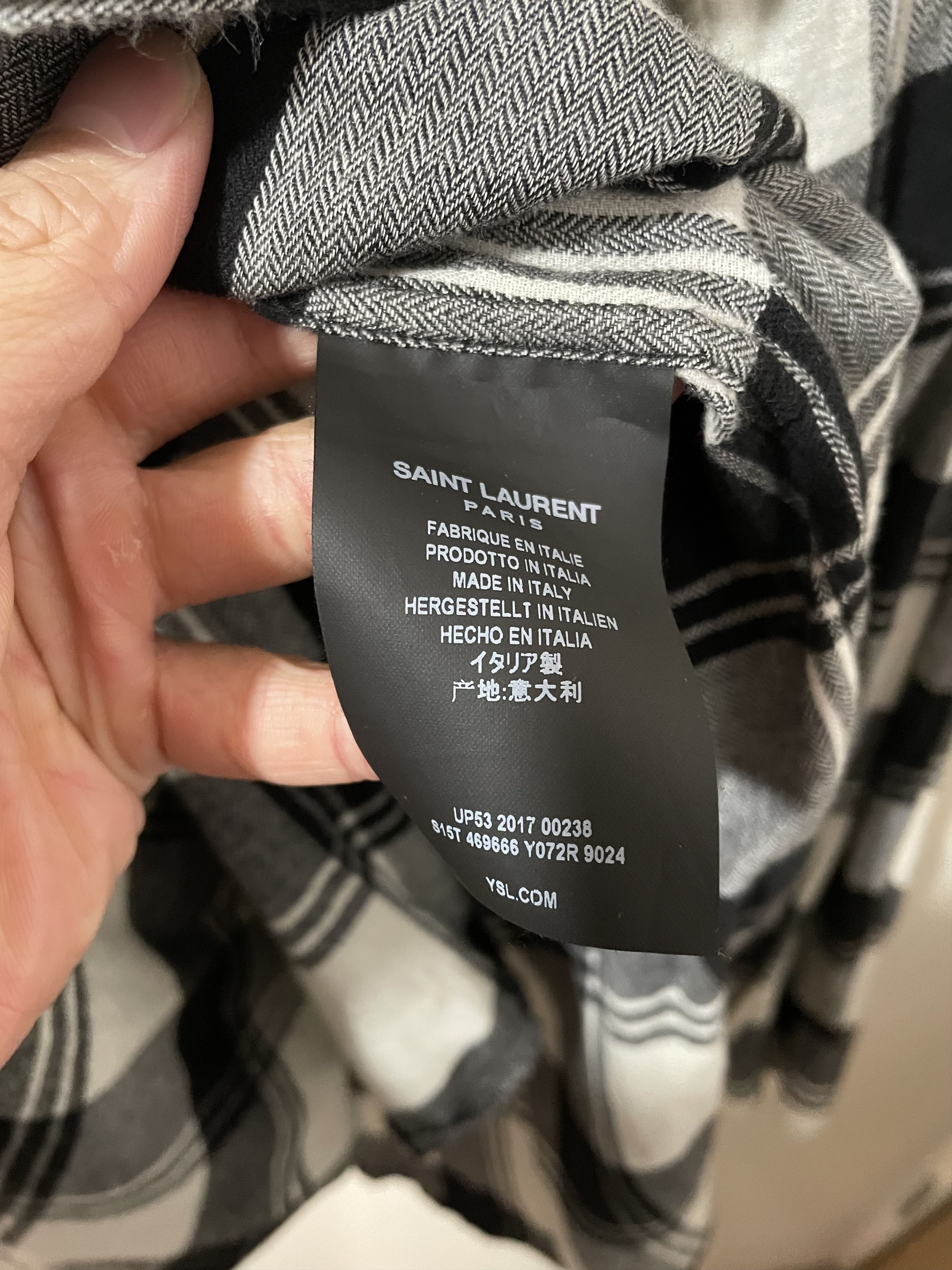 Saint Laurent Paris Plaid Checkered Shirt size 41/16 Size US L / EU 52-54 / 3 - 6 Thumbnail