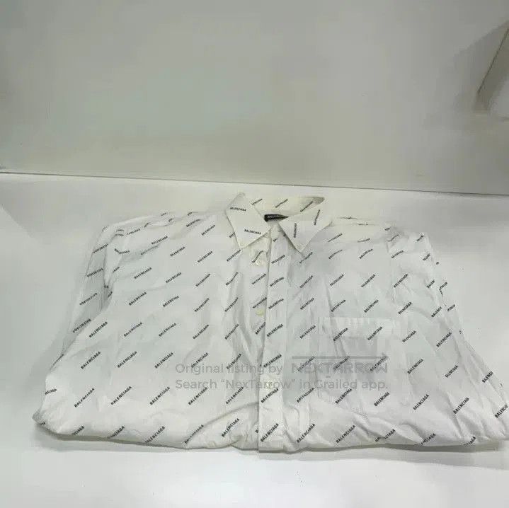 Balenciaga Balenciaga Logo Print Long Sleeve Casual Shirt. Size US M / EU 48-50 / 2 - 4 Thumbnail