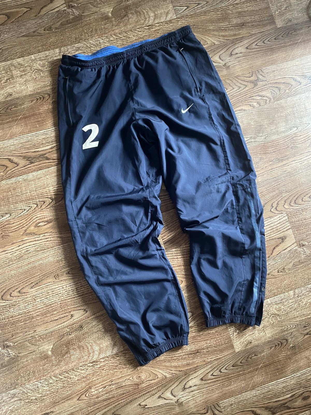 Nike Vintage Nike Track Pants Double Swoosh Y2K Baggy Sweatpants Size US 36 / EU 52 - 2 Thumbnail