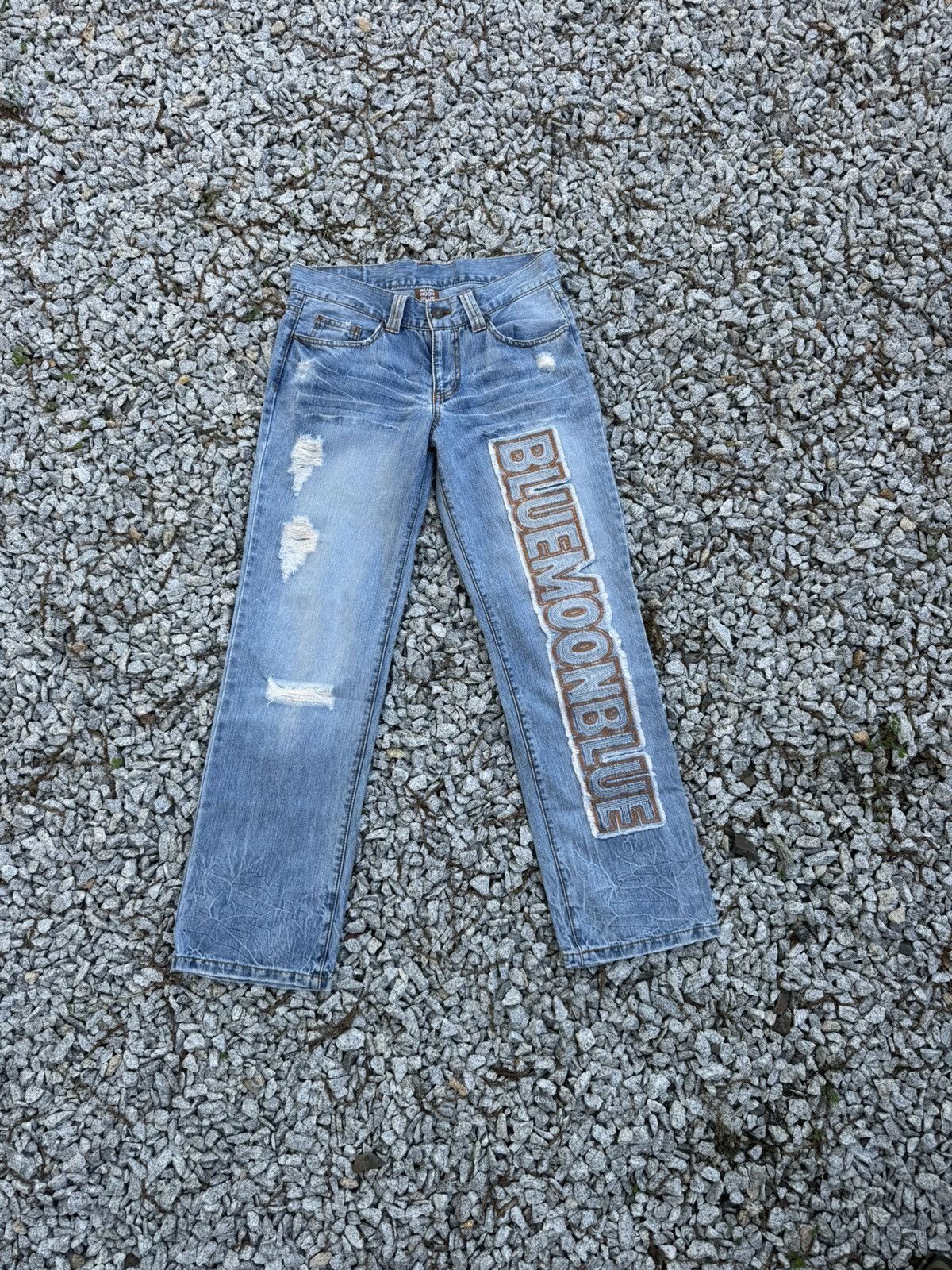 Japanese Brand Vintage Blue Moon Blue Jeans Size US 30 / EU 46 - 2 Thumbnail