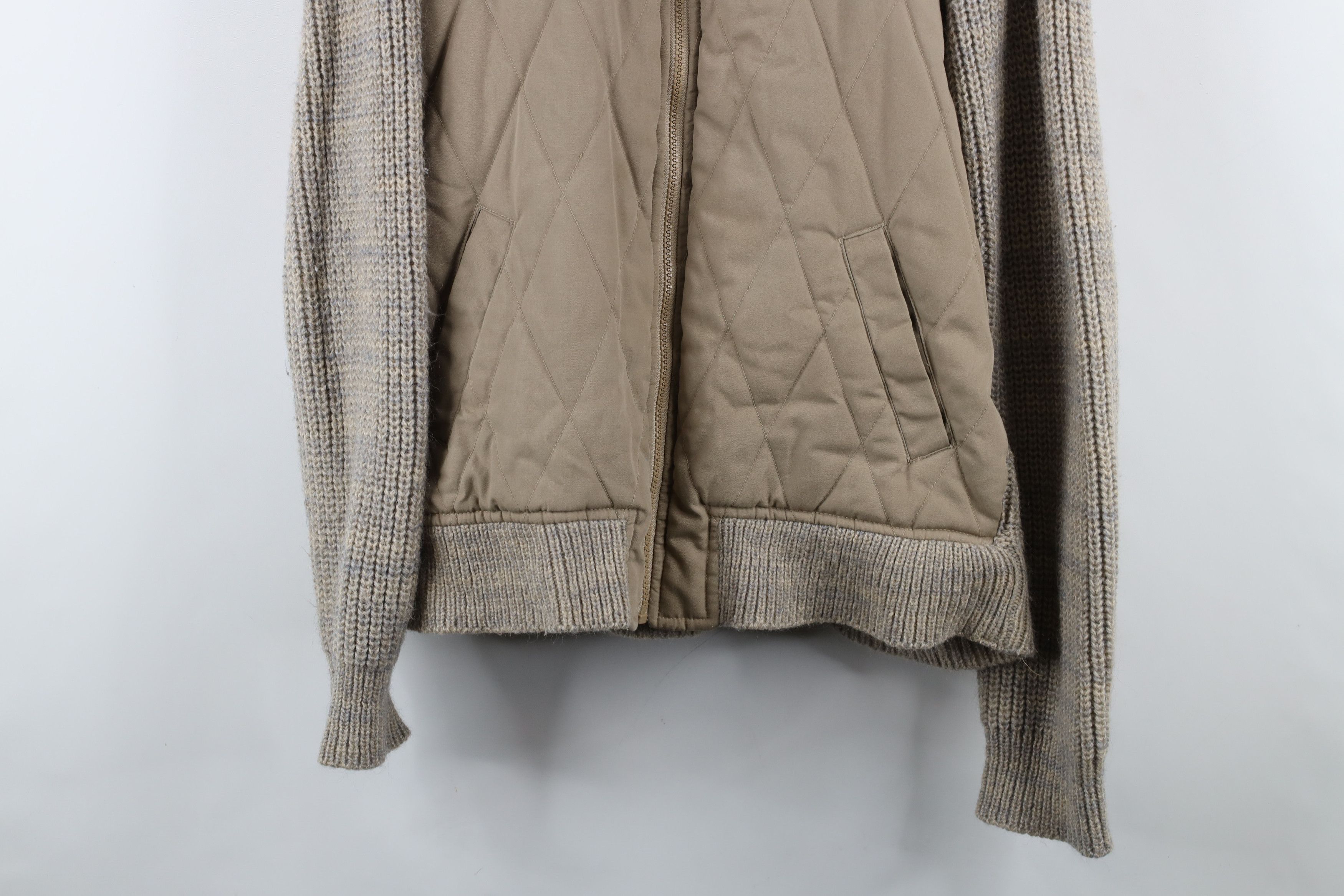 Vintage Vintage 60s 70s Streetwear Wool Ribbed Knit Sweater Jacket Size US L / EU 52-54 / 3 - 3 Thumbnail