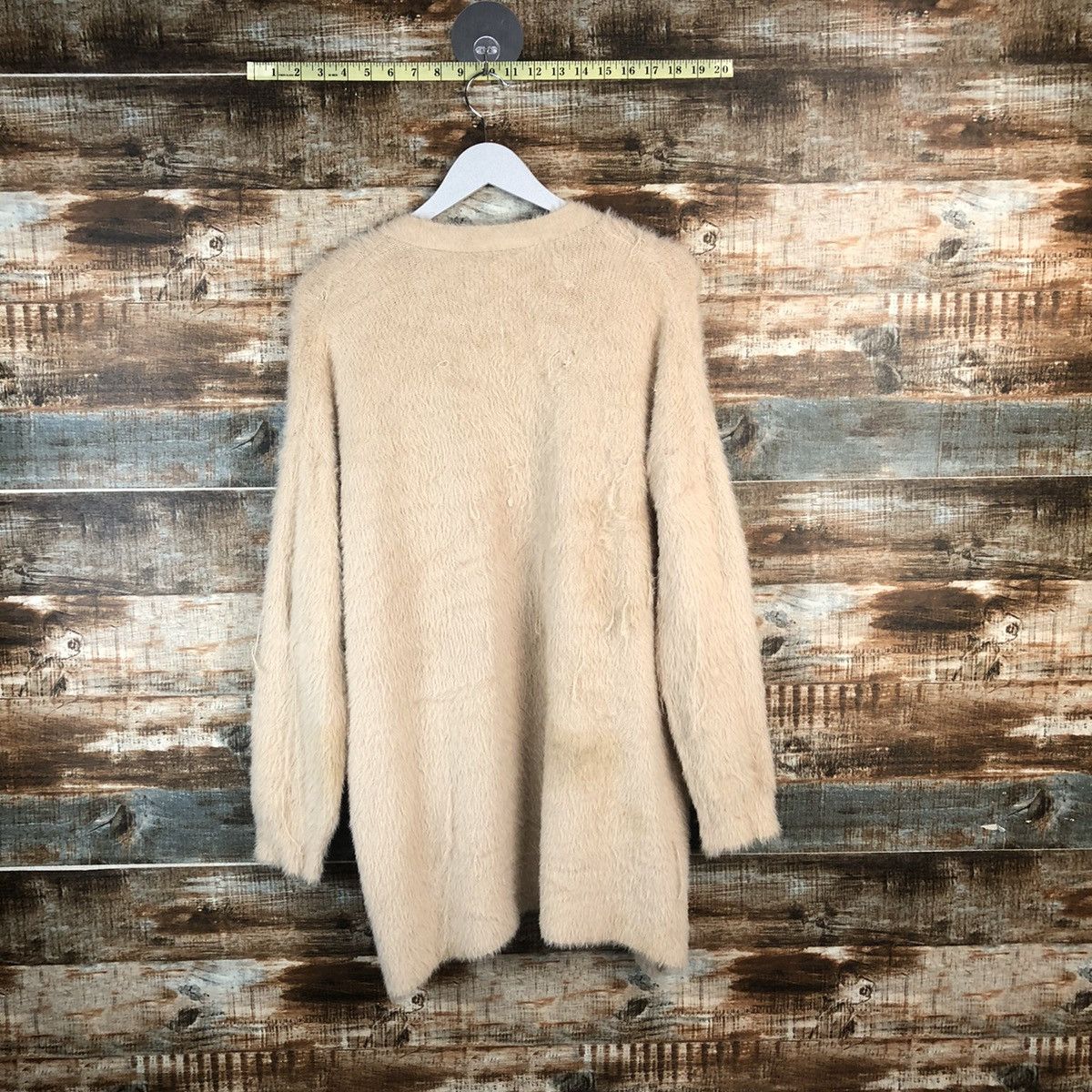 GU DL GU Orange fur shaggy Mohair Knitwear #C362 Size L / US 10 / IT 46 - 12 Thumbnail