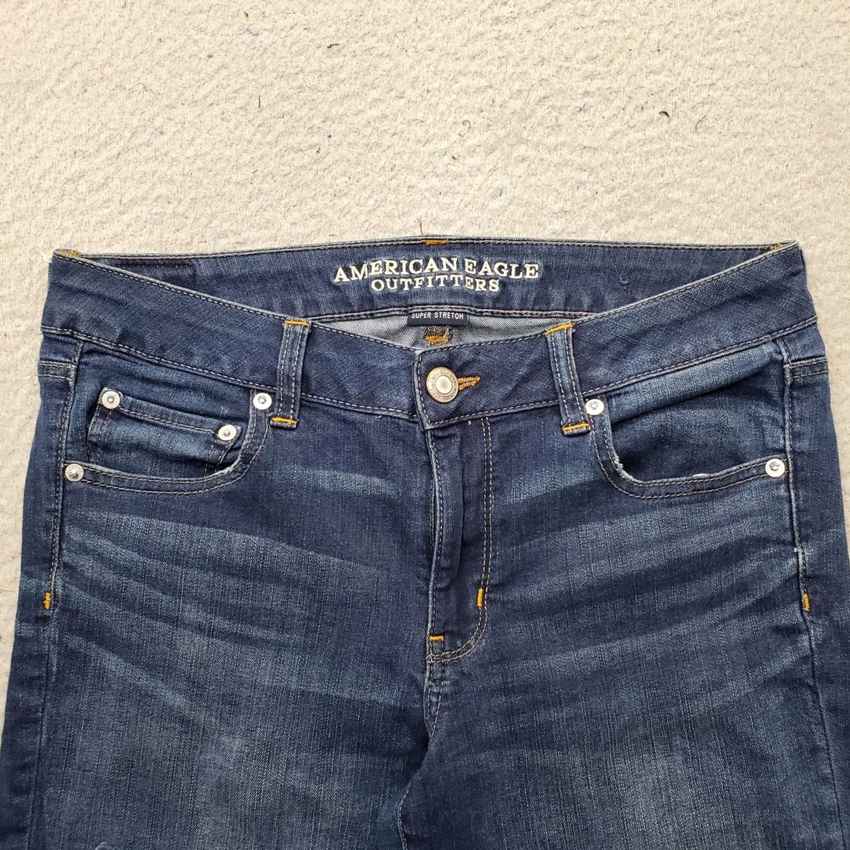 American Eagle Outfitters American Eagle Outfitters Jeans Womens 10 Blue Denim Super Stretch Straight Leg Size 32" / US 10 / IT 46 - 7 Thumbnail