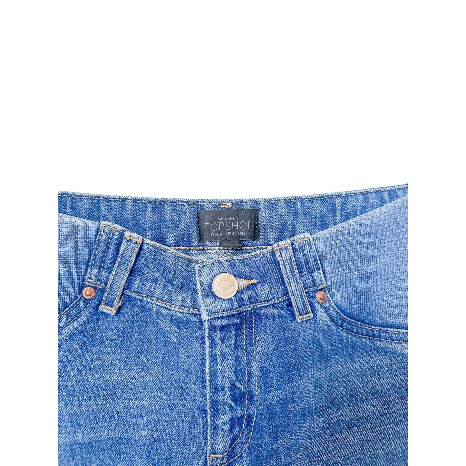 Topshop Topshop Maternity Denim Shorts, Size 4 Size 27" / US 4 / IT 40 - 2 Thumbnail