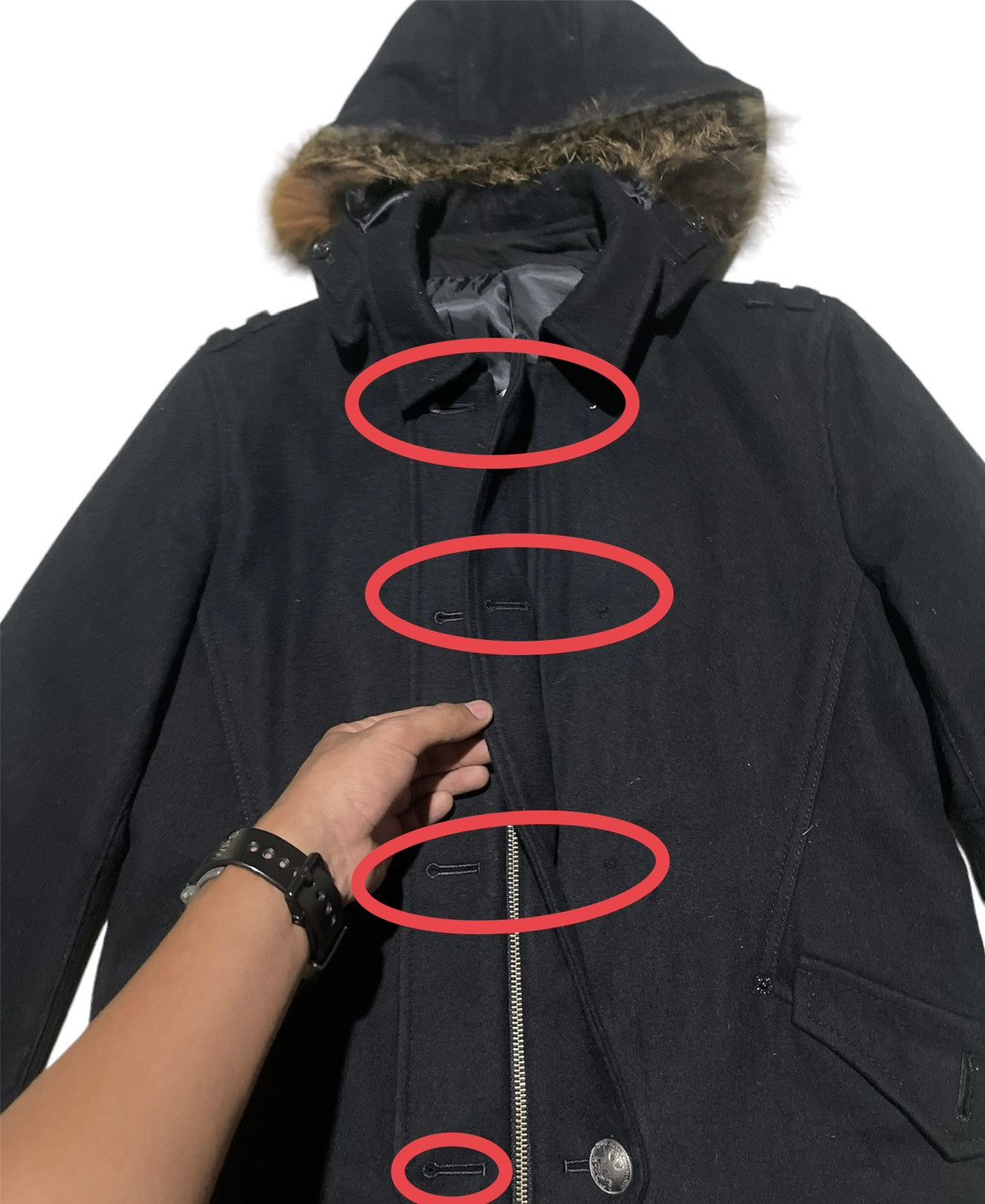 PPFM Vintage PPFM Hooded Jacket Fur Lined Hood, Cozy Outerwear Size US M / EU 48-50 / 2 - 7 Thumbnail