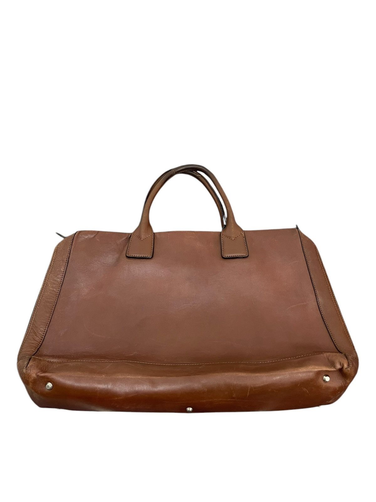 Japanese Brand Full Leather Patina The Suit Company Brief Bag 2🟩0 Size ONE SIZE - 11 Thumbnail