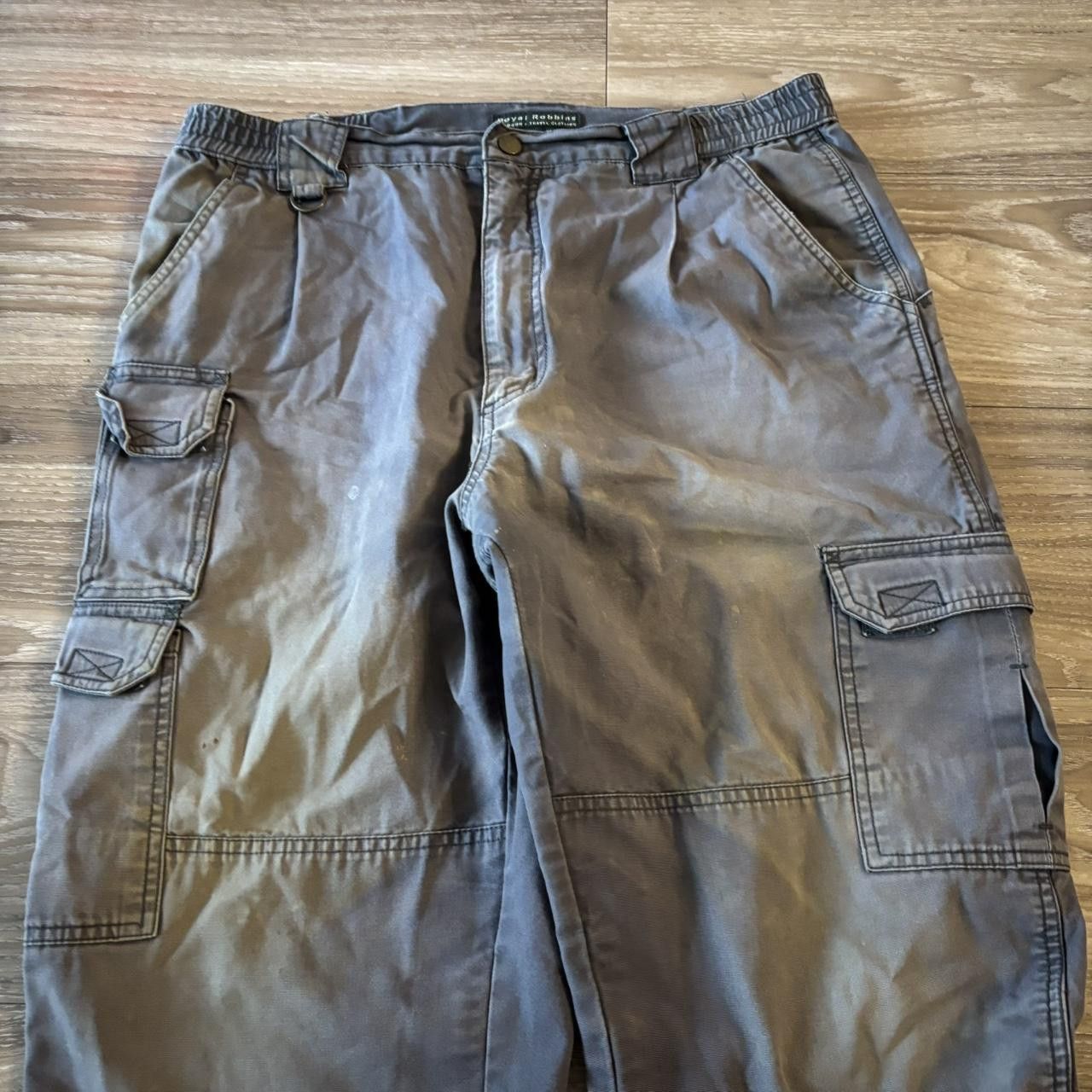 Vintage Crazy Vintage Y2K/2000s Baggy Faded Grey Workwear Skater Cargo Pants! 34x30 Size US 34 / EU 50 - 5 Thumbnail