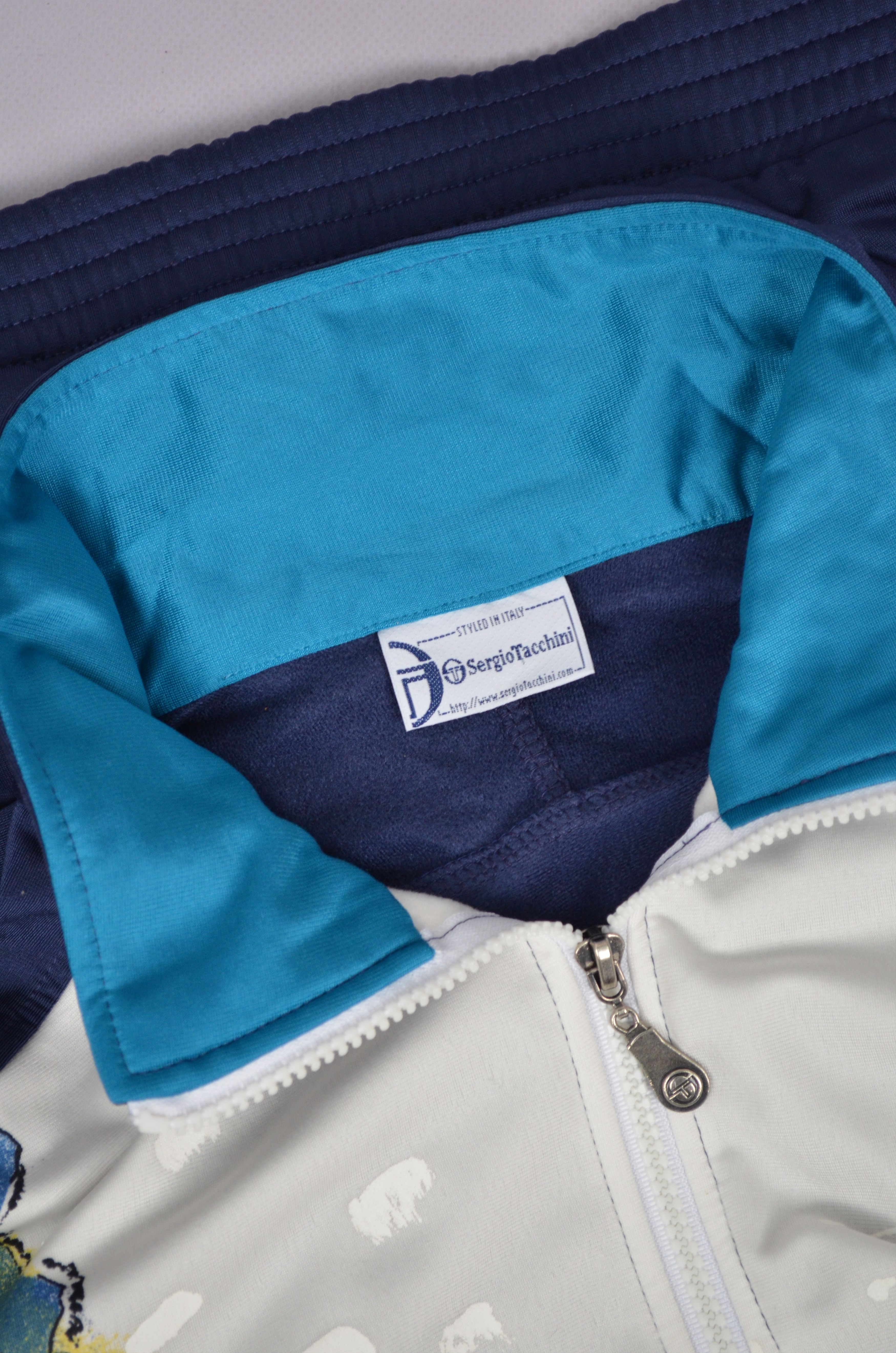 Designer × Sergio Tacchini × Vintage Sergio Tacchini Track Top Jacket Full Zip Size L Vintage 90s Size US L / EU 52-54 / 3 - 13 Thumbnail