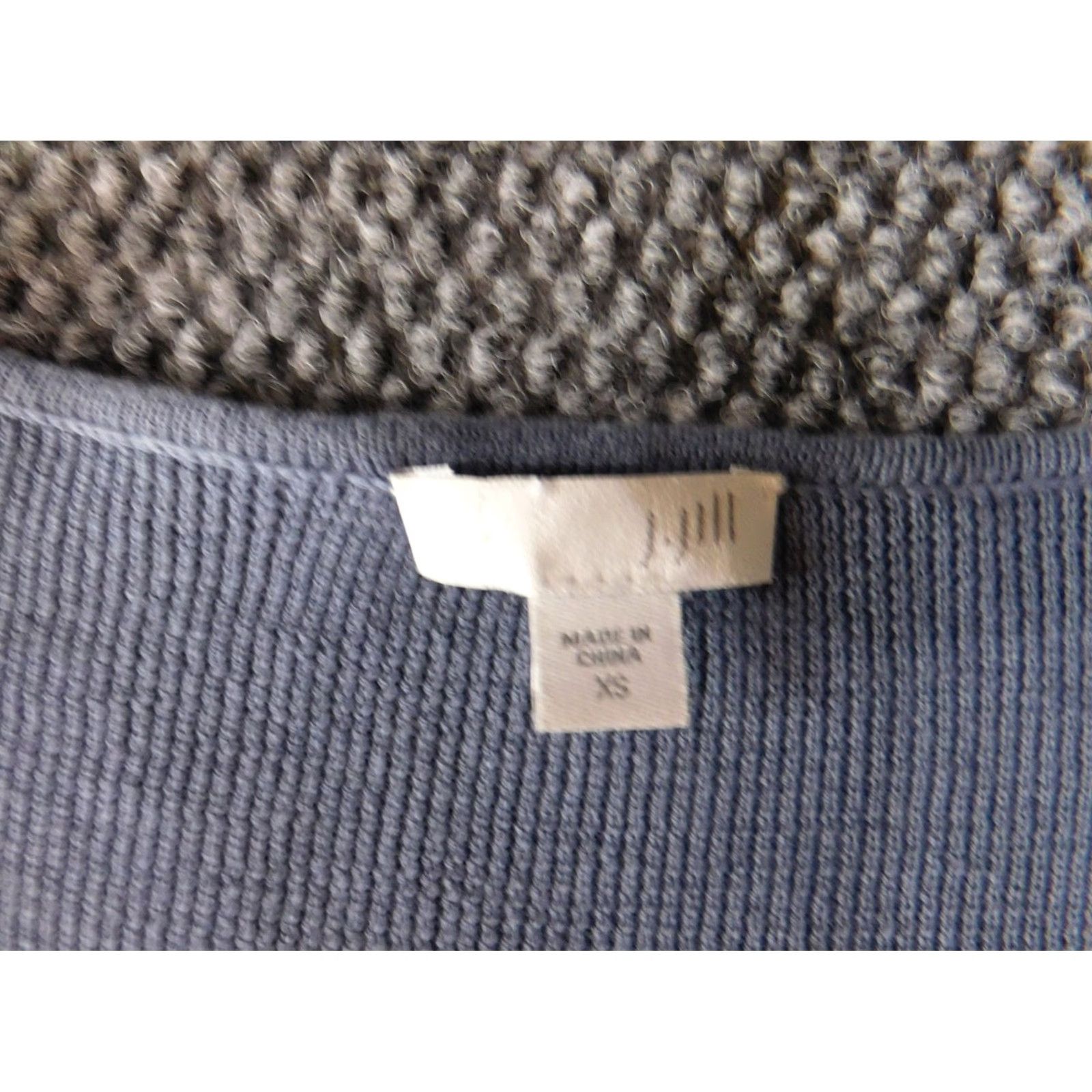 J. Jill J. Jill Sweater Pullover Raglan Sleeve V-Neck XS Blue Cable-Knit Women’s Regular Winter Stretch Size XS / US 0-2 / IT 36-38 - 5 Thumbnail