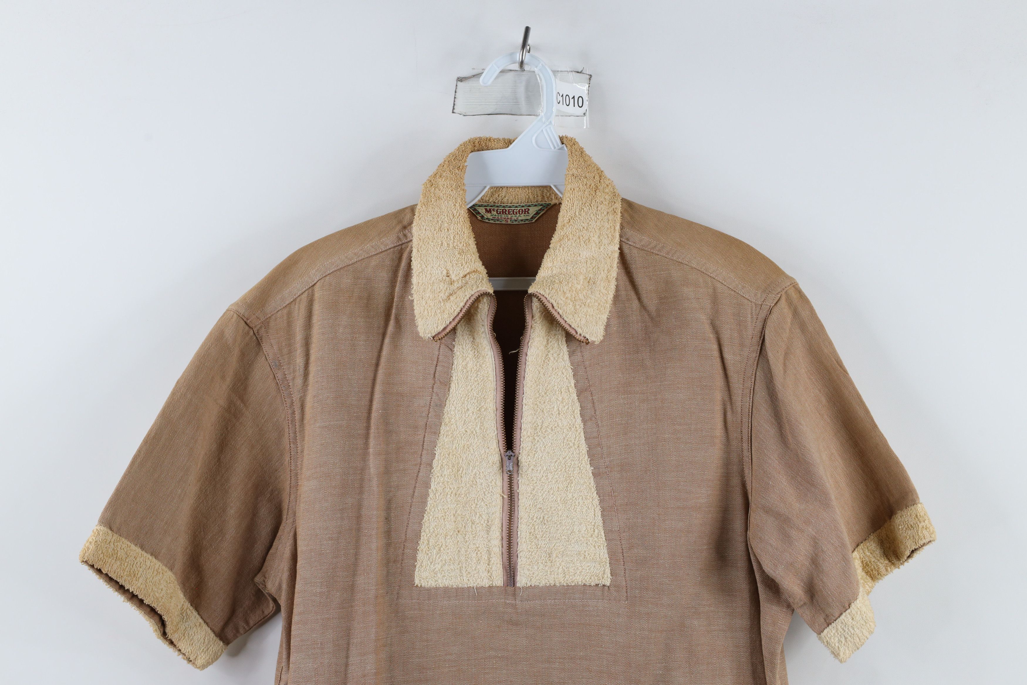 Vintage Vintage 50s 60s McGregor Terry Cloth Chambray Zip Polo USA Size US S / EU 44-46 / 1 - 2 Thumbnail