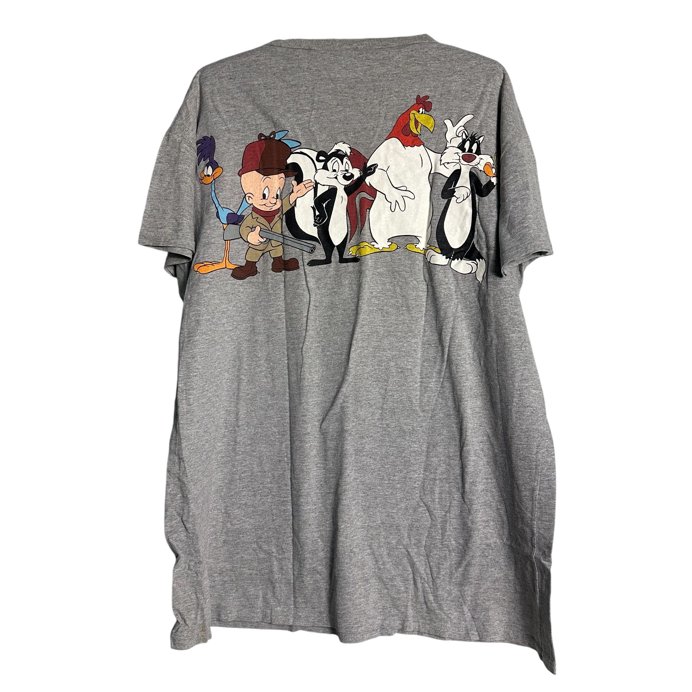 Warner Bros 🔥RARE🔥Vtg Looney Tunes Warner Bros Biggie V-Neck T-shirt Size US M / EU 48-50 / 2 - 3 Thumbnail