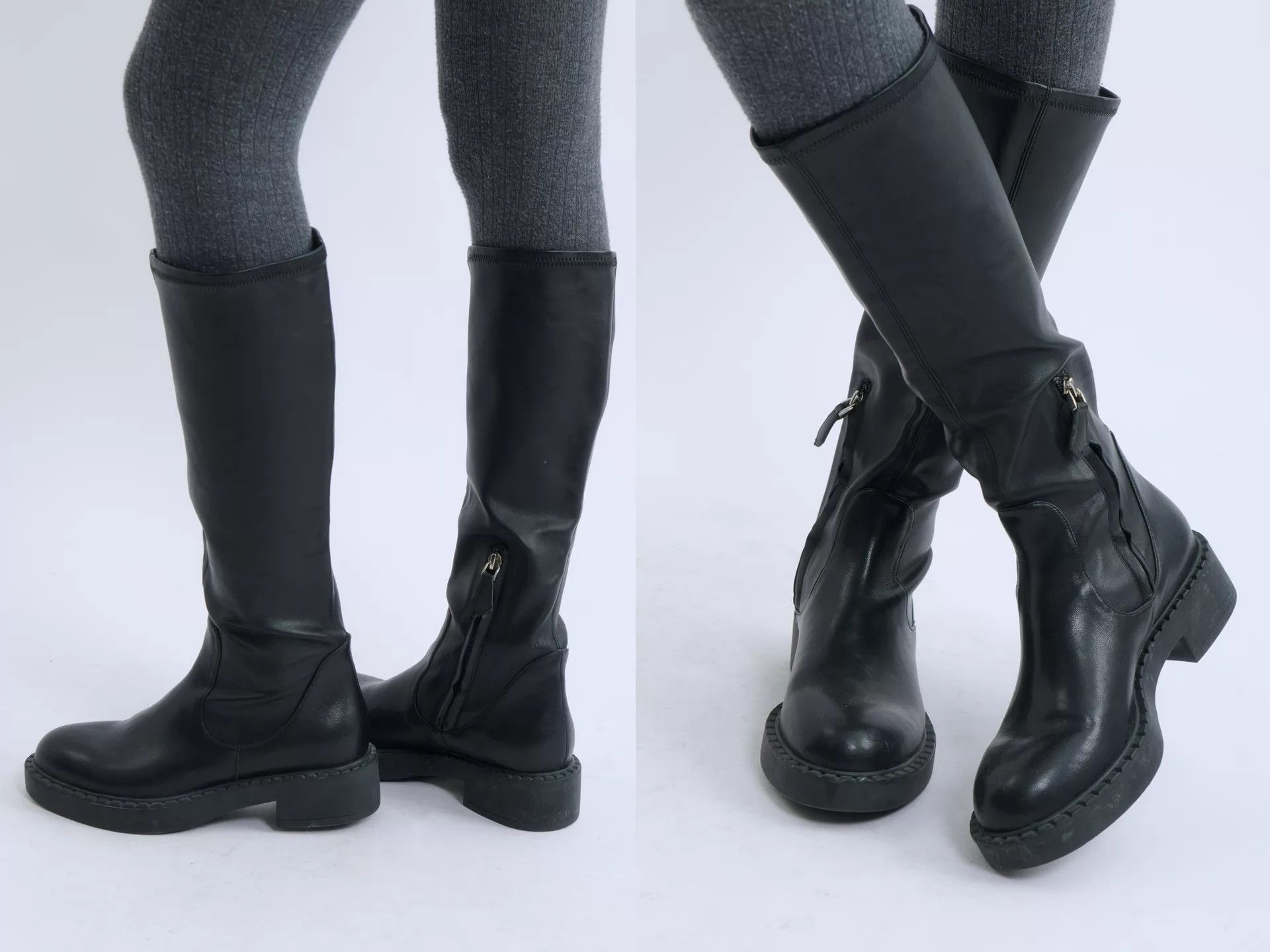 Prada PRADA 00s Archive Mid-Calf Platform Leather Boots Size 37 Size US 6.5 / IT 36.5 - 3 Thumbnail