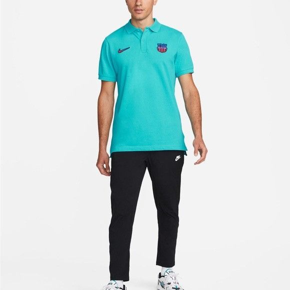 Nike NIKE x FC BARCELONA TEAL POLO T-SHIRT SZ LARGE L Size US L / EU 52-54 / 3 - 4 Thumbnail