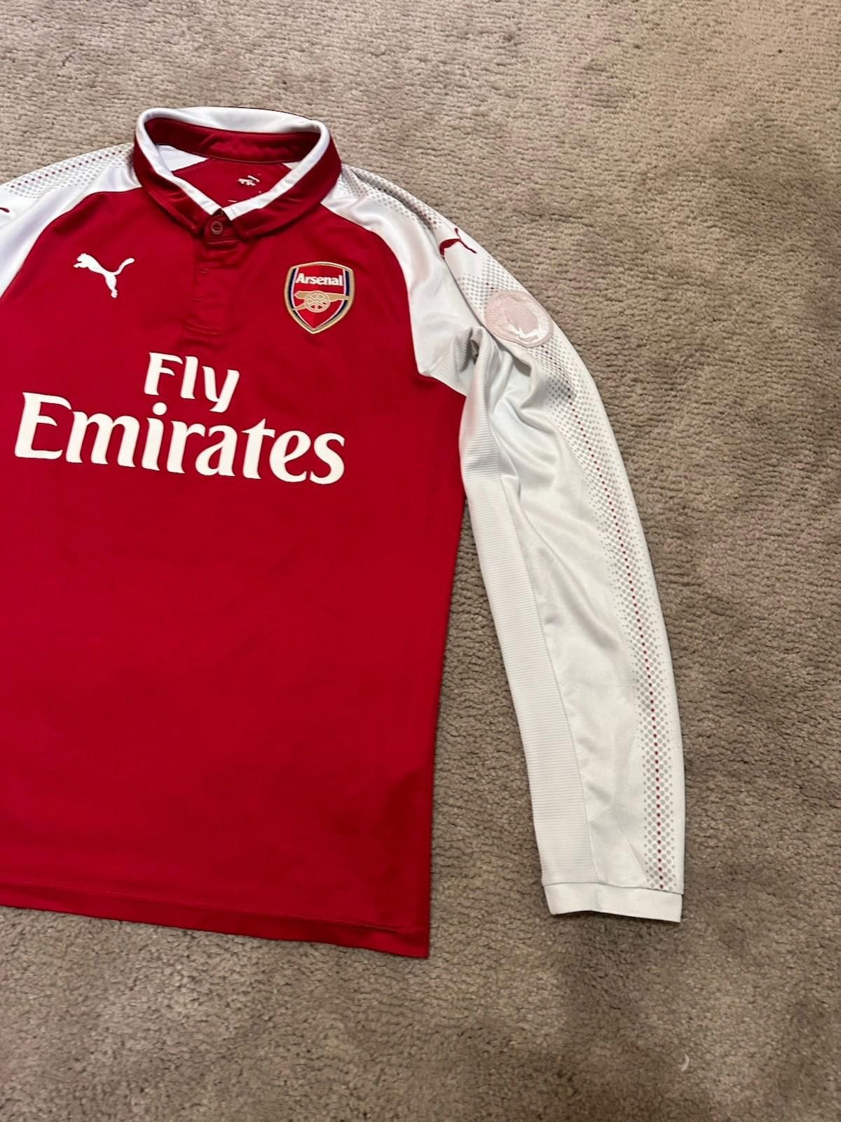 Puma #14 AUBAMEYANG ARSENAL LONDON 2017/18 HOME SHIRT JERSEY PUMA Size US M / EU 48-50 / 2 - 4 Thumbnail