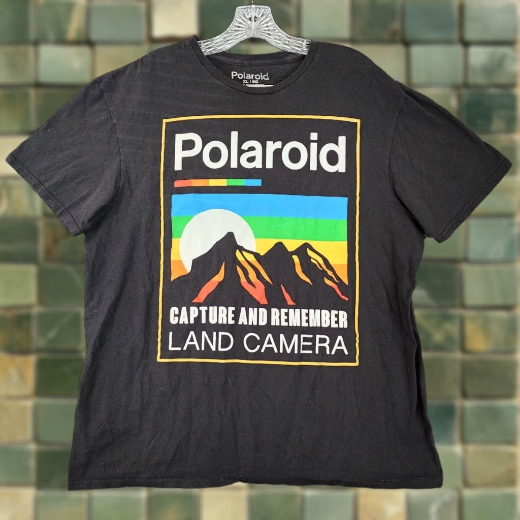 Polaroid VINTAGE? Wait not vintage. Polaroid T-Shirt Black Short Sleeve Graphic Tee XL Men Size XL Size US 36 / EU 52 - 1 Thumbnail