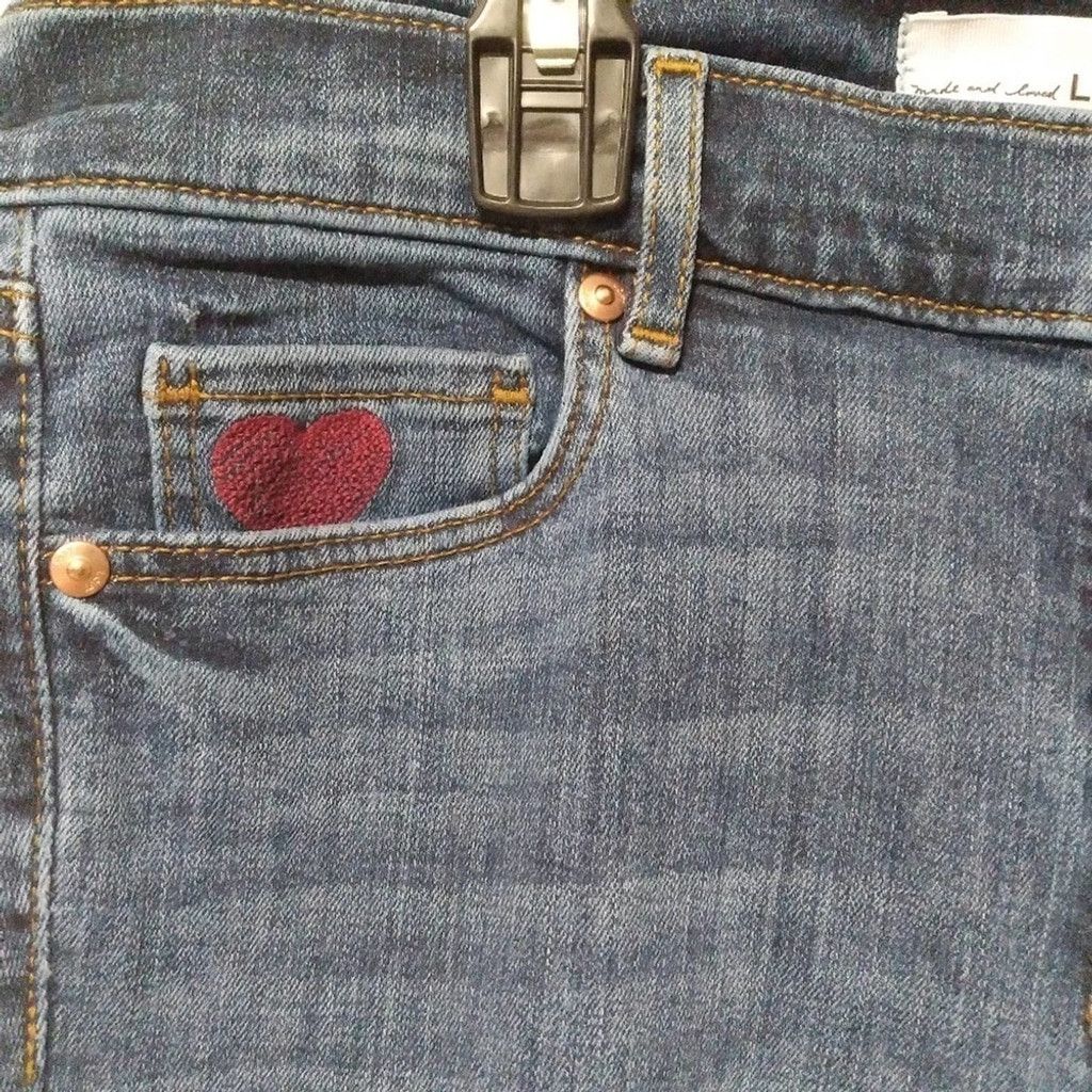 Loft LOFT Heartbreaker Jeans Straight Step Hem Embroidered Sz 28 Size 28" / US 6 / IT 42 - 3 Thumbnail