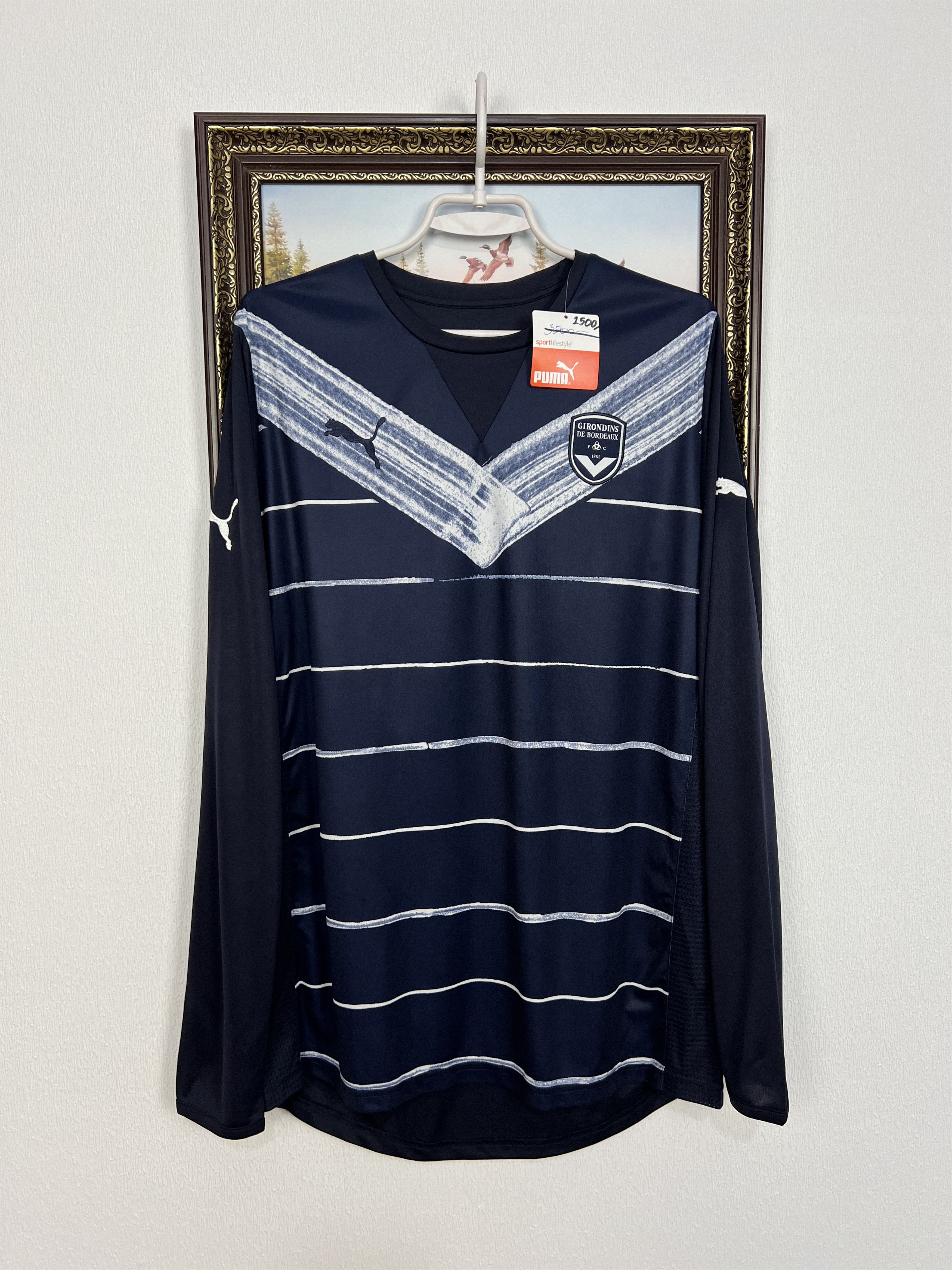 Puma Bordeaux Home football shirt 2011 Long Sleeve Jersey Trikot Size US L / EU 52-54 / 3 - 1 Thumbnail