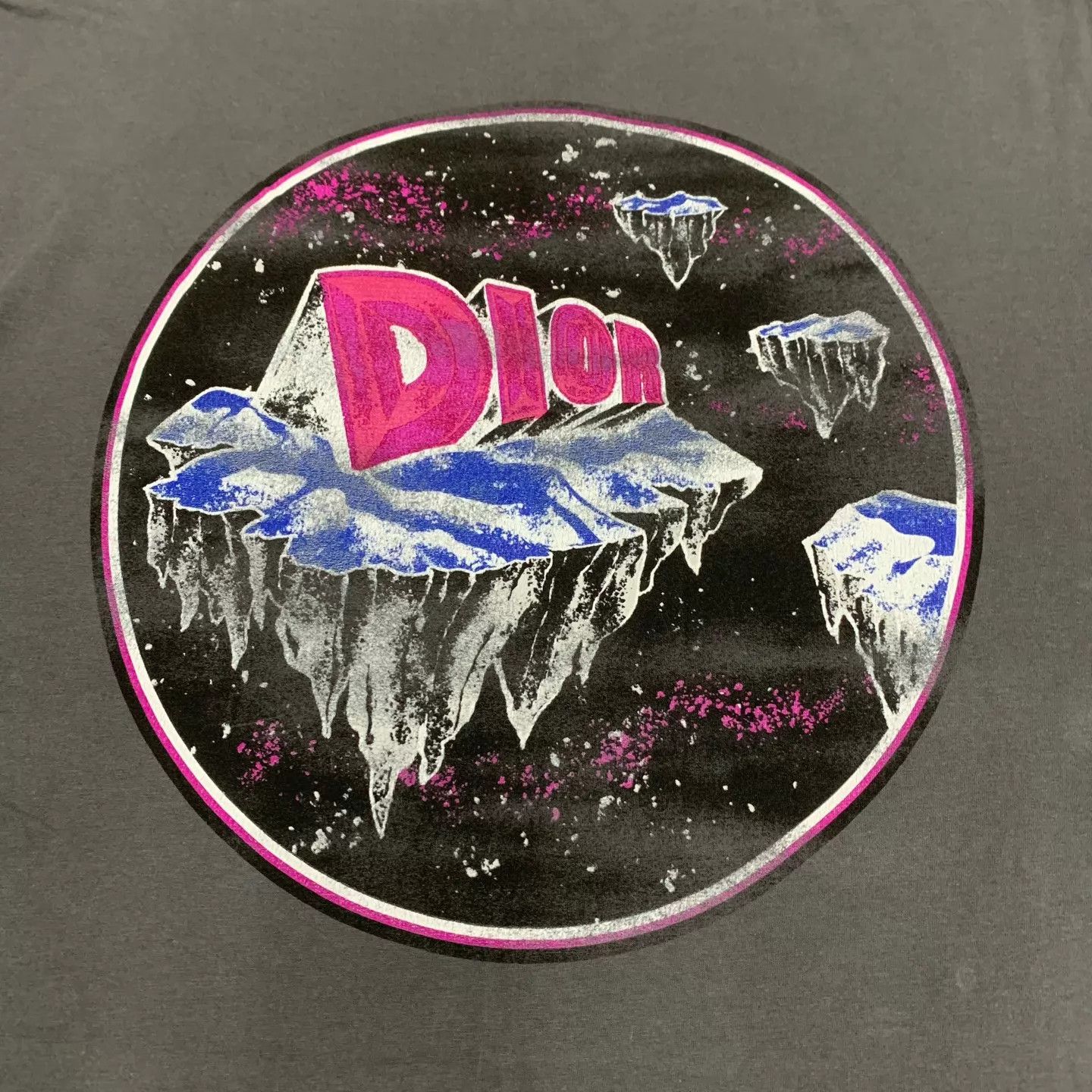 Dior Dior Gray Space Doodle Tee L 98N Washed Distressed Size US L / EU 52-54 / 3 - 7 Thumbnail