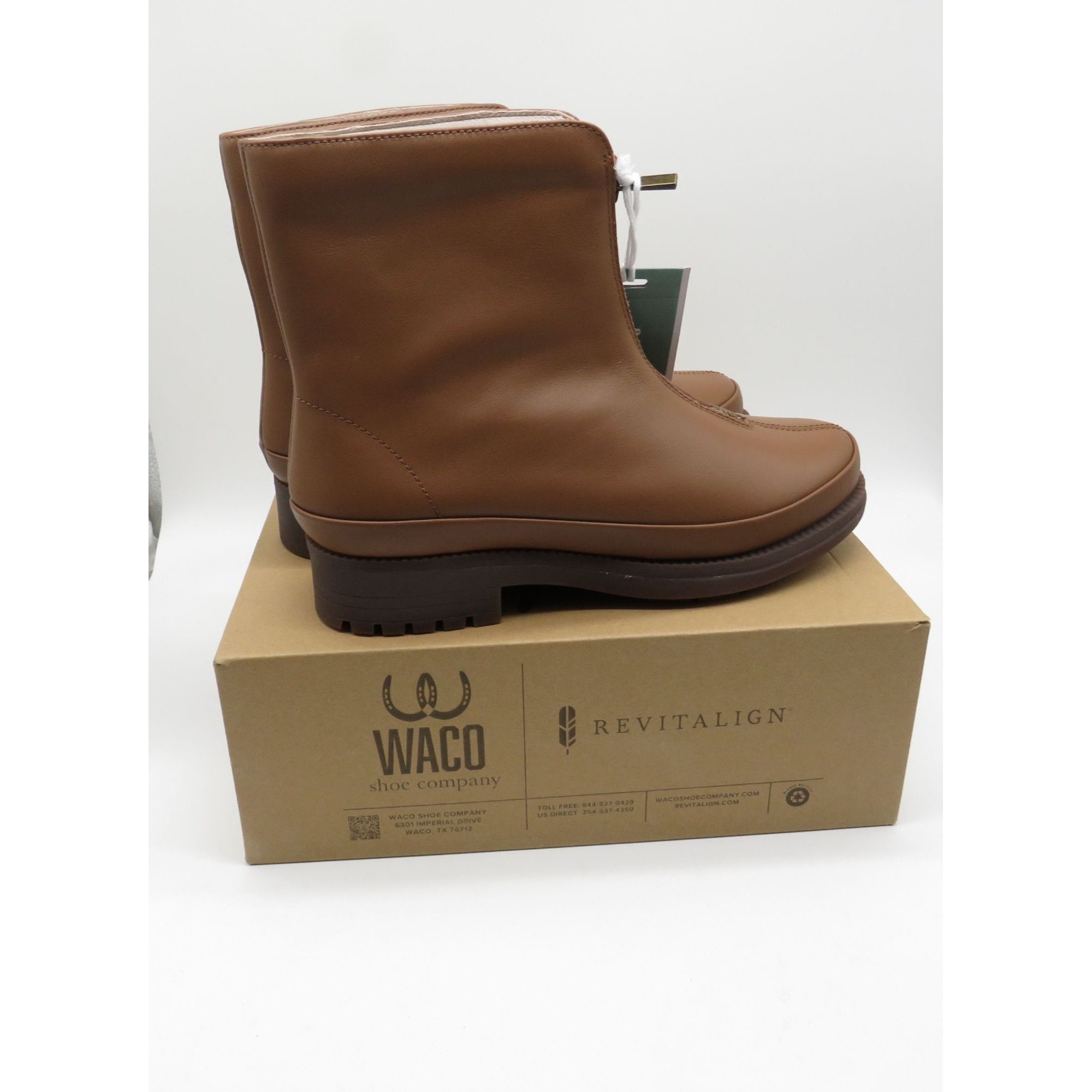 Other Waco Shoe Company Womens Mercer Tan Zip-Up Ankle Boots Size Size US 9 / IT 39 - 1 Thumbnail