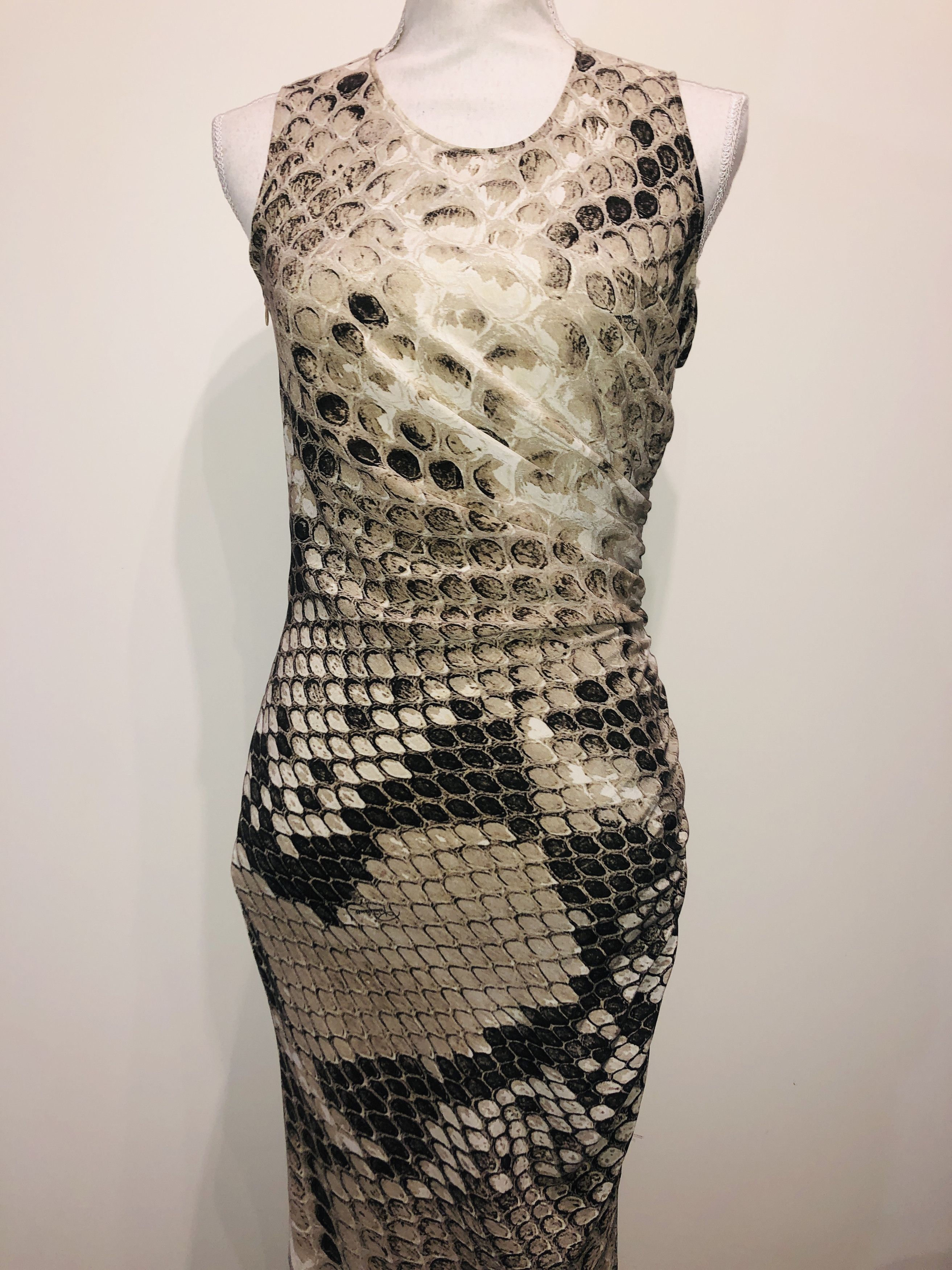 Roberto Cavalli Phyton silk printed Dress Size S / US 4 / IT 40 - 14 Thumbnail