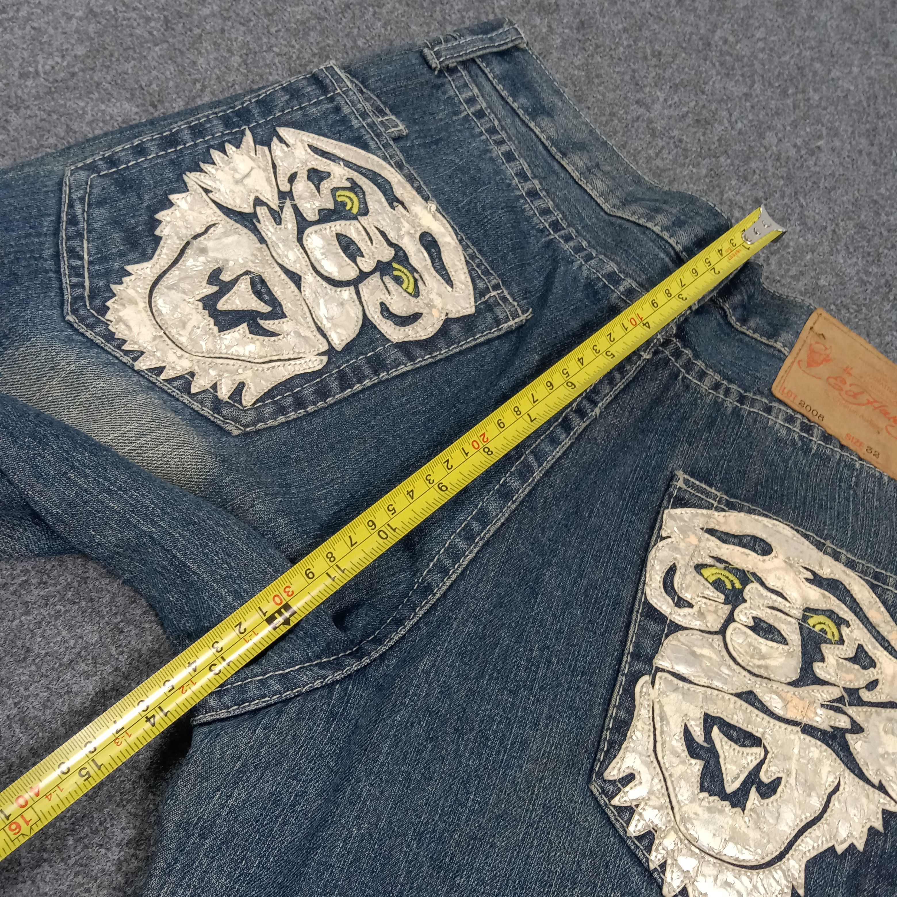 Ed Hardy Ed Hardy Christian Audigier Custom Logo Jeans C272N1 Size US 31 - 10 Thumbnail