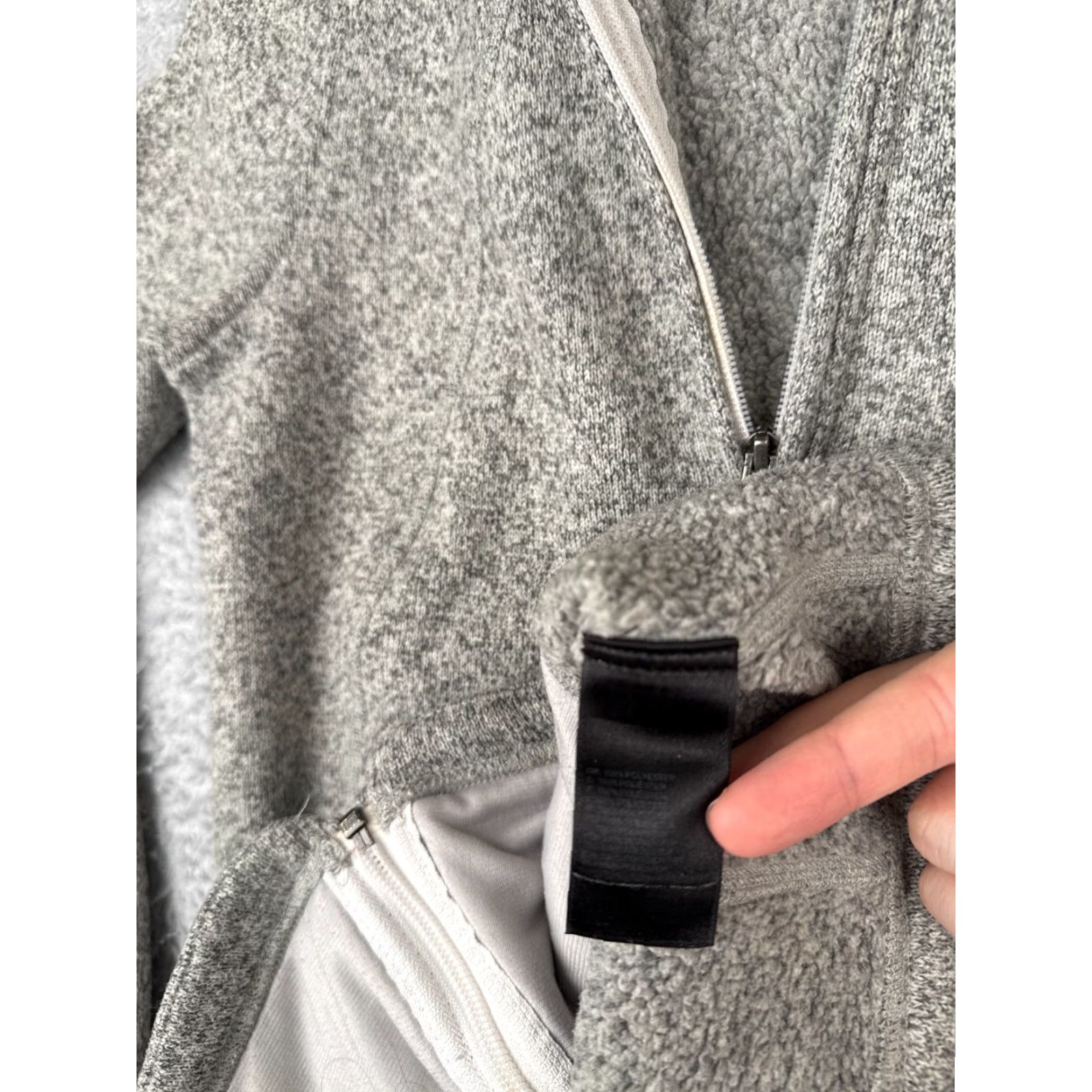 The North Face The North Face Jacket Women Small Gray Knit Shell Full Zip Hoodie Sherpa Lined Size S / US 4 / IT 40 - 7 Thumbnail