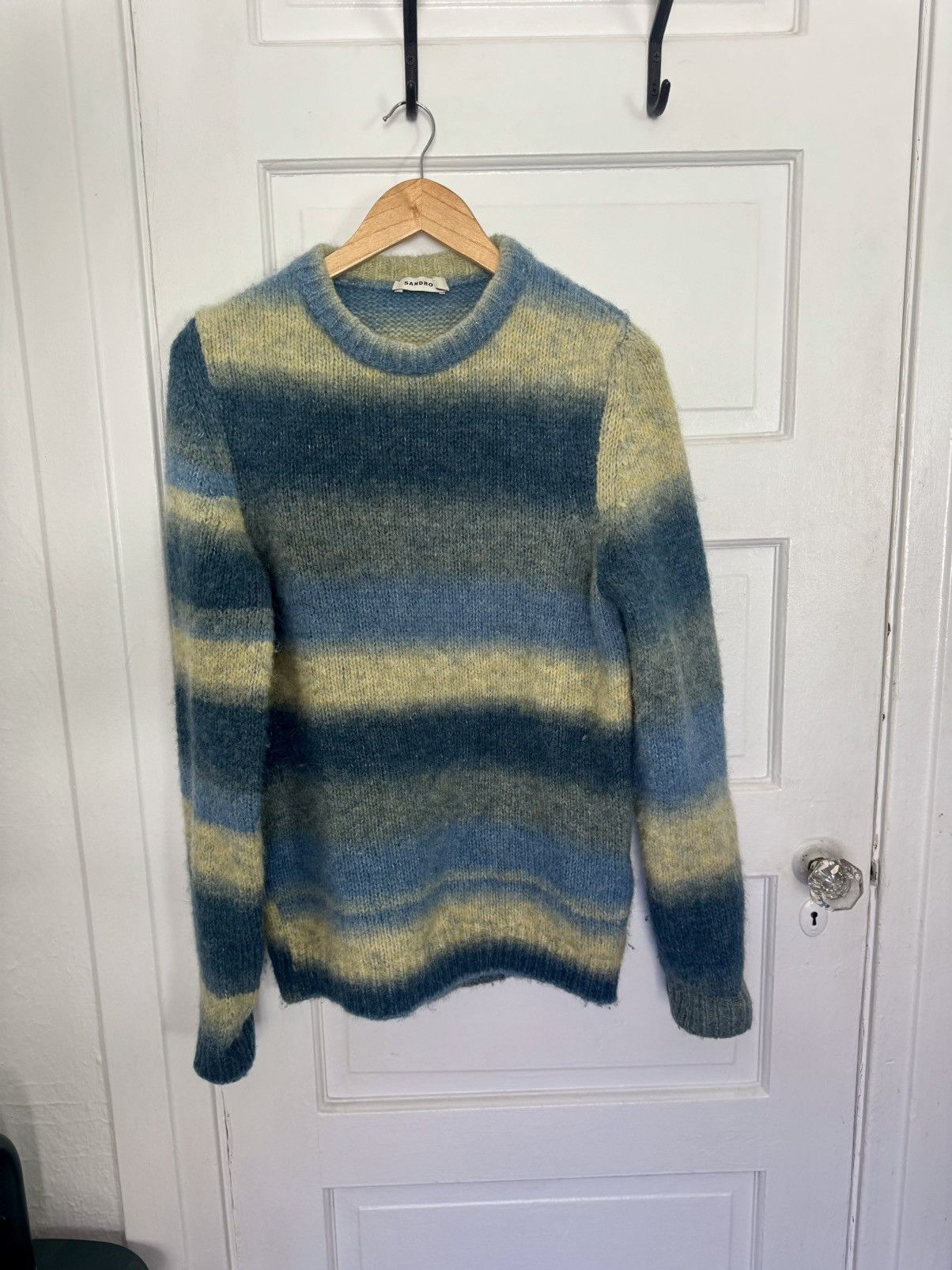 Sandro Sandro Alpaca Wool Sweater Blue Size US S / EU 44-46 / 1 - 1 Thumbnail