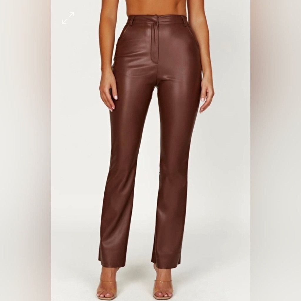 Other Meshki Faux Leather Brown Pants Size Medium Size 25" / US 0 / IT 36 - 1 Thumbnail