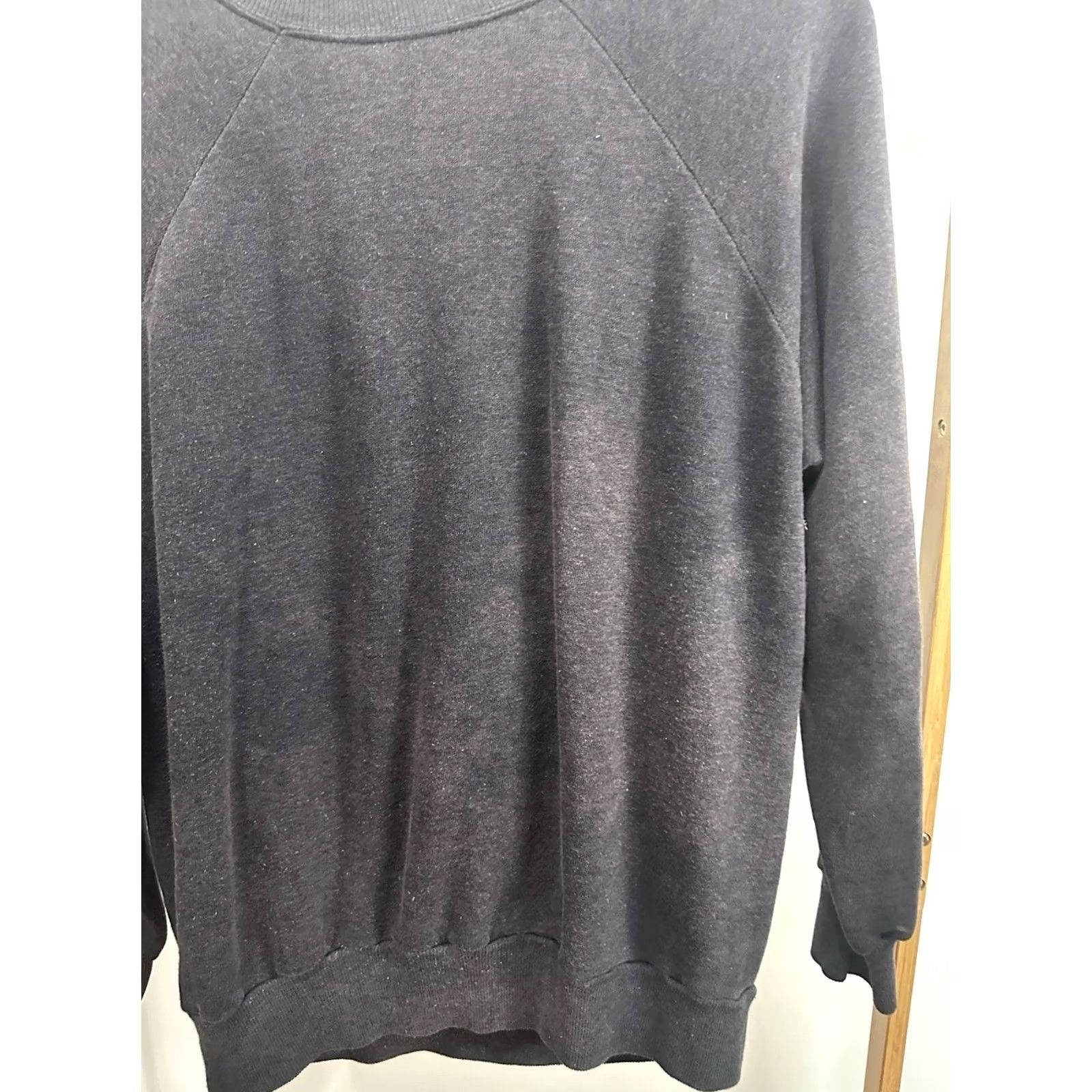 Vintage VTG 70s Appalachian State Mountaineer Sweatshirt L Charcoal Mens Pullover Sun Faded Flock Boxy Gradient Wear Size US L / EU 52-54 / 3 - 6 Thumbnail