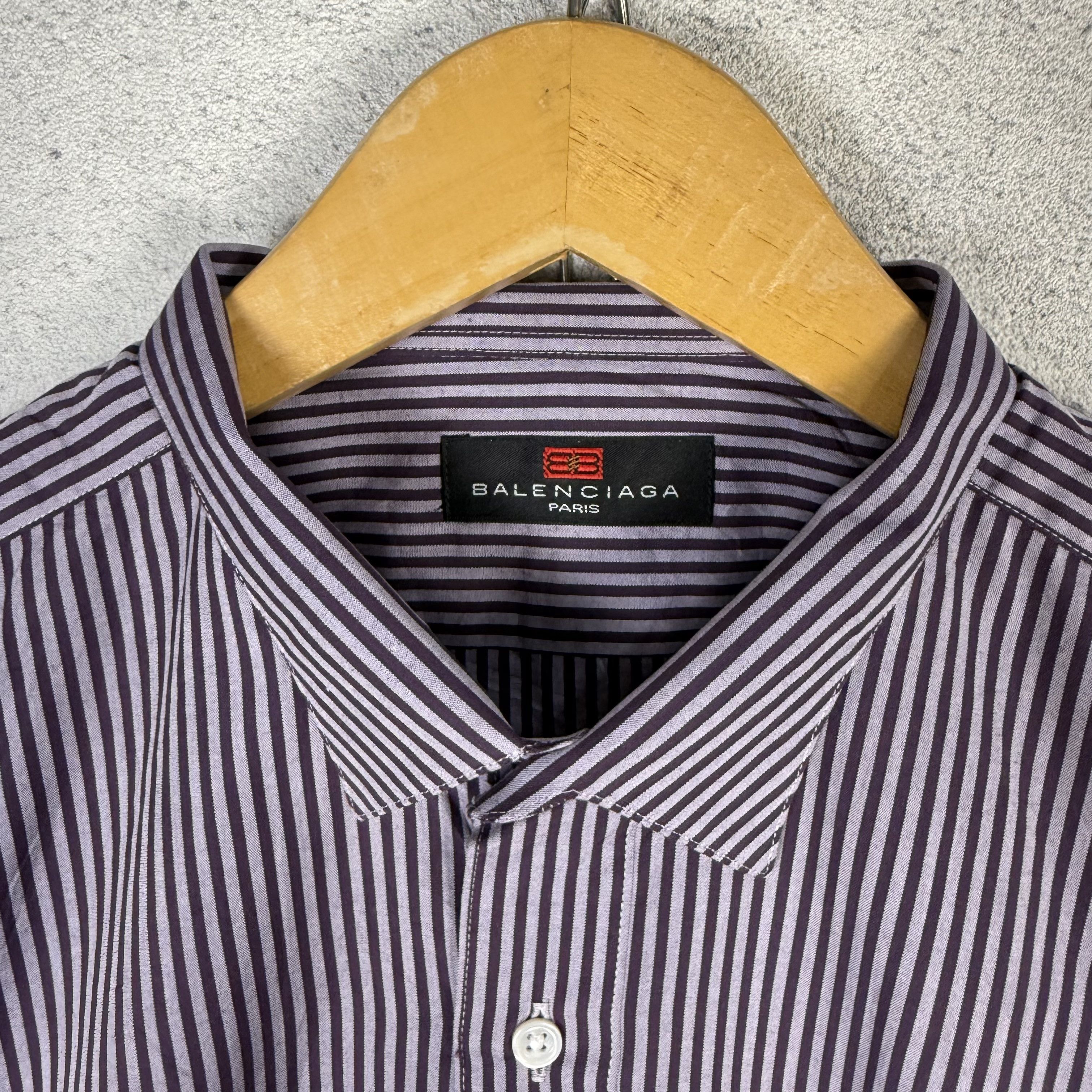 Balenciaga Vintage Balenciaga Striped Shirt Size US M / EU 48-50 / 2 - 5 Thumbnail