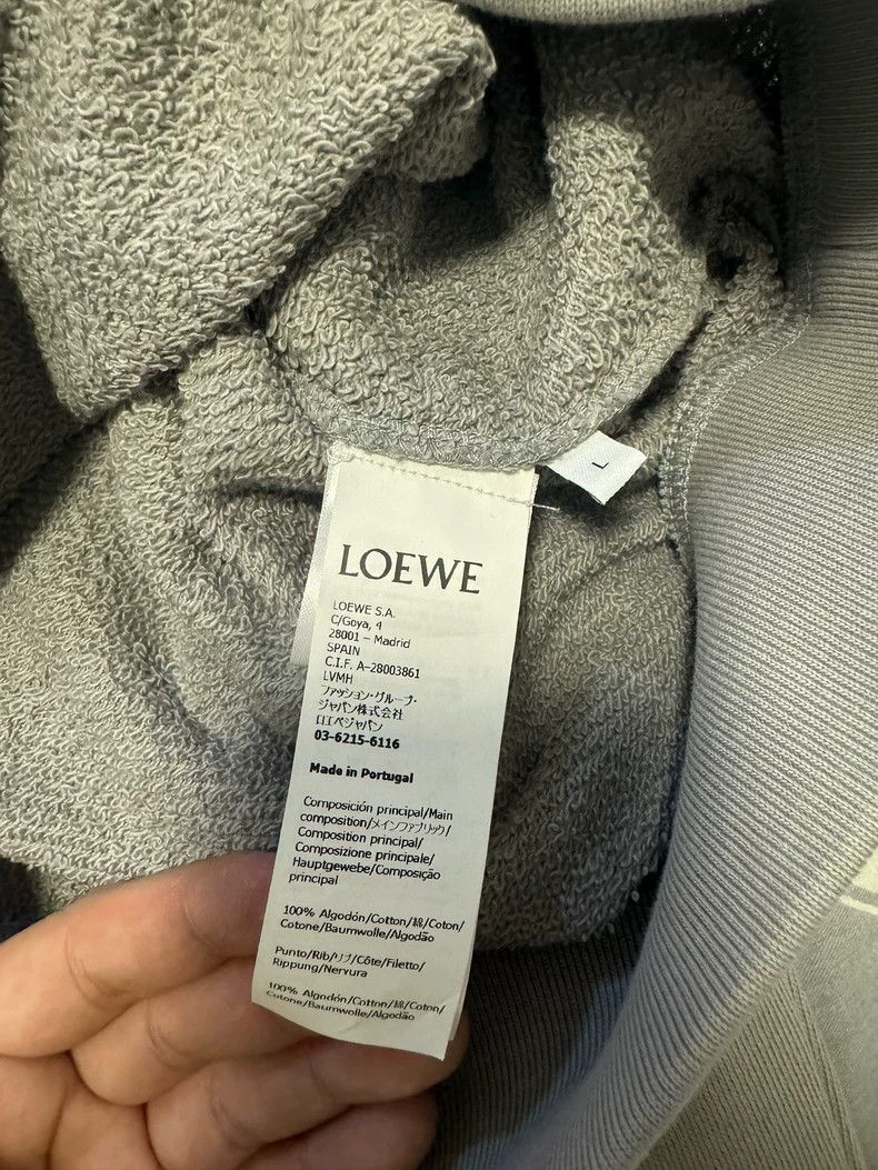 Loewe LOEWE Grey hooded embroidered sweater Size L / US 10 / IT 46 - 4 Thumbnail
