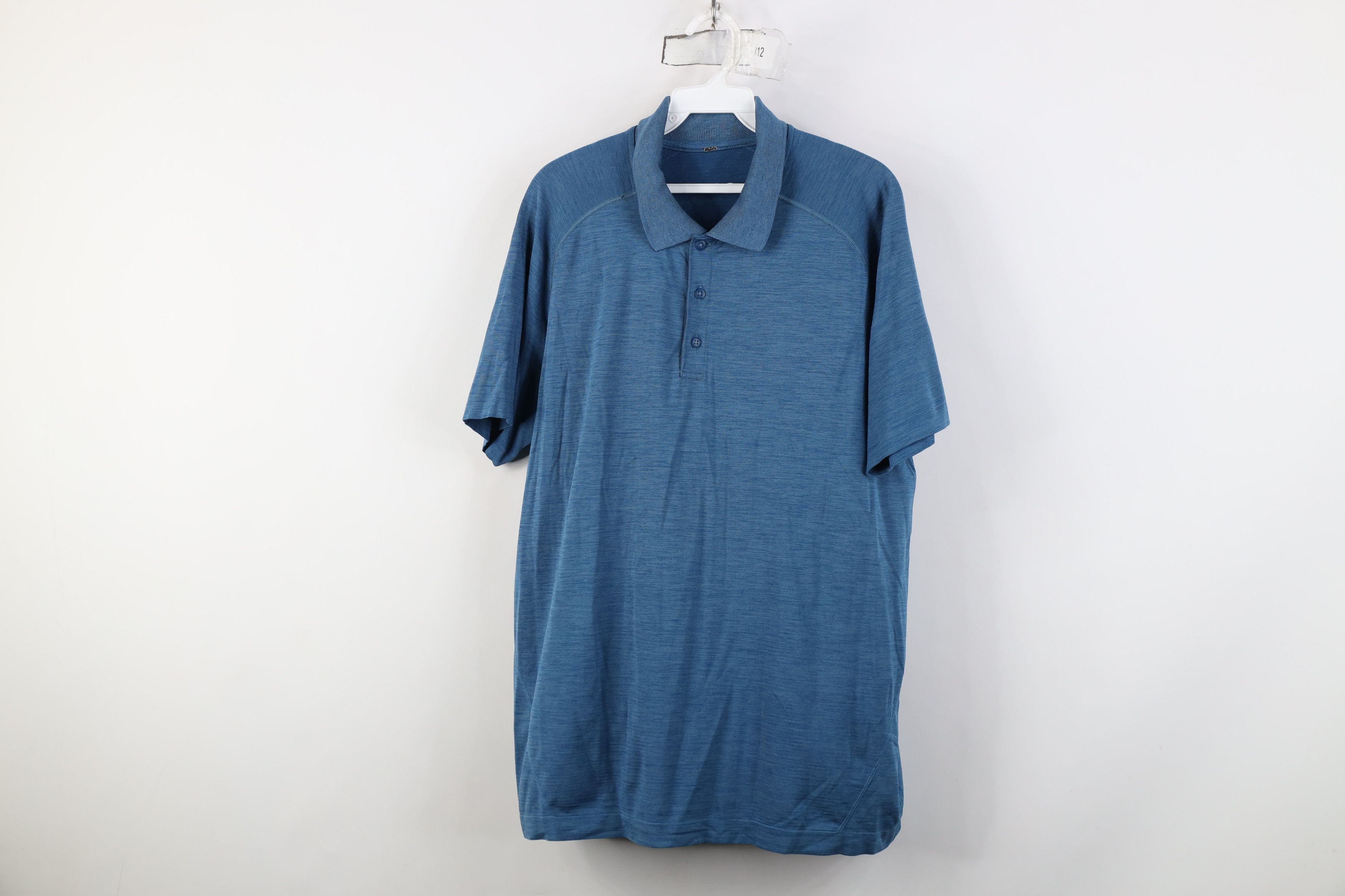 Lululemon Tech Short Sleeve Collared Golf Polo Shirt Blue