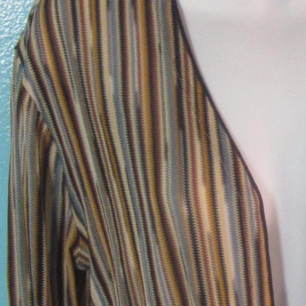 Zanella Zanella Womens Striped Open Front Crop Cardigan Size XL Size L / US 10 / IT 46 - 8 Thumbnail
