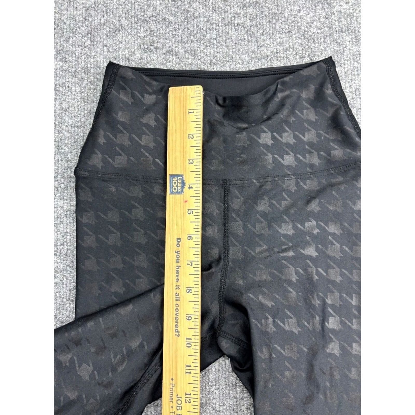 Vintage VINTAGE Year Of Ours Leggings Women's XS Black Houndstooth Ankle Stretch Made In USA Size 26" / US 2 / IT 38 - 4 Thumbnail