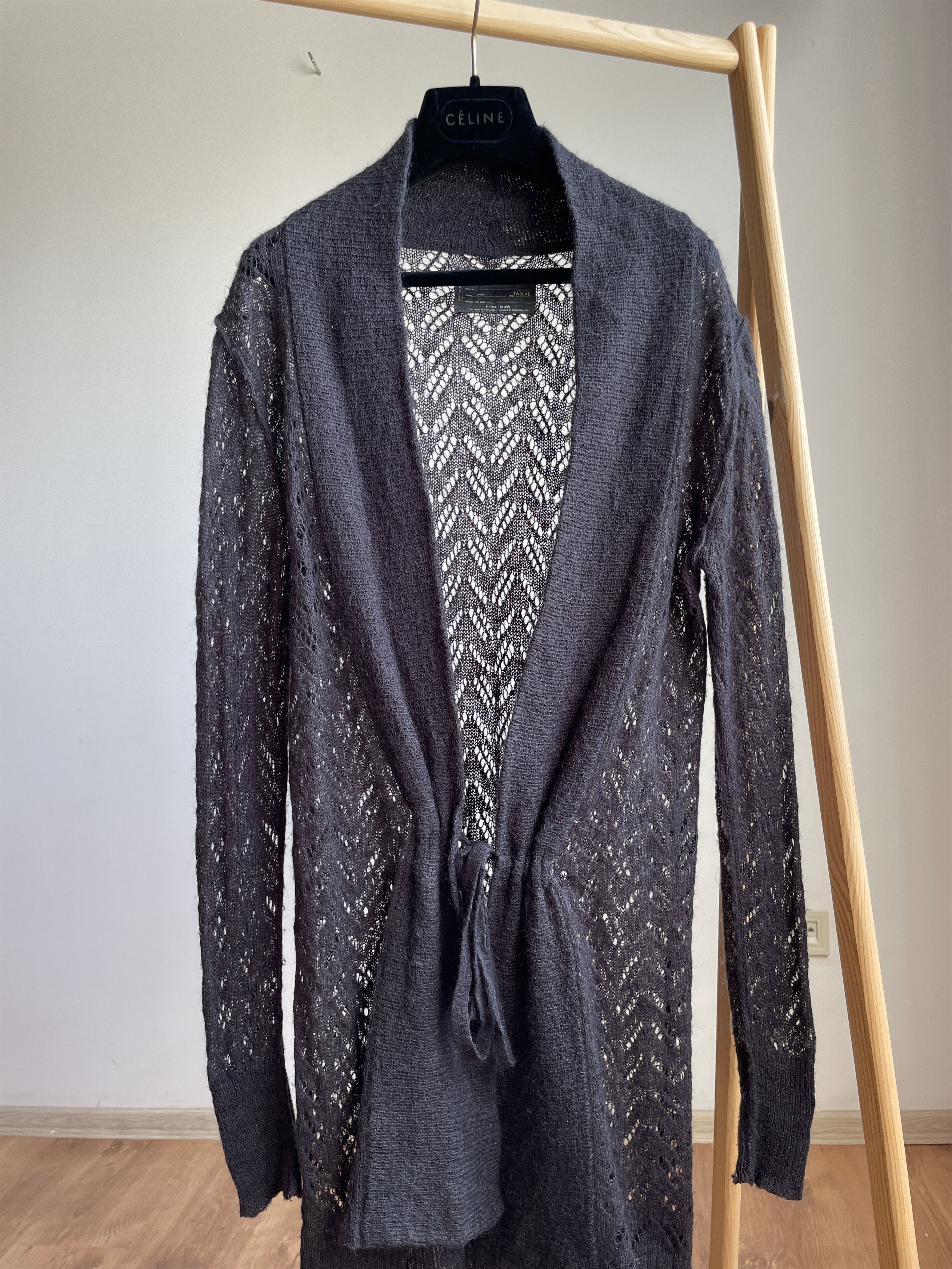 Allsaints Allsaints Womens Tapio Long Wrap Open Knit Cardigan Size M / US 6-8 / IT 42-44 - 3 Thumbnail