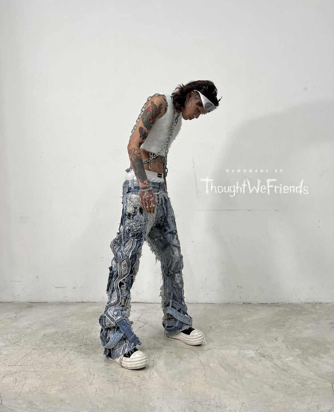Other 1-of-1 Distressed ThoughtweFriends Jeans Size 28" / US 6 / IT 42 - 5 Thumbnail