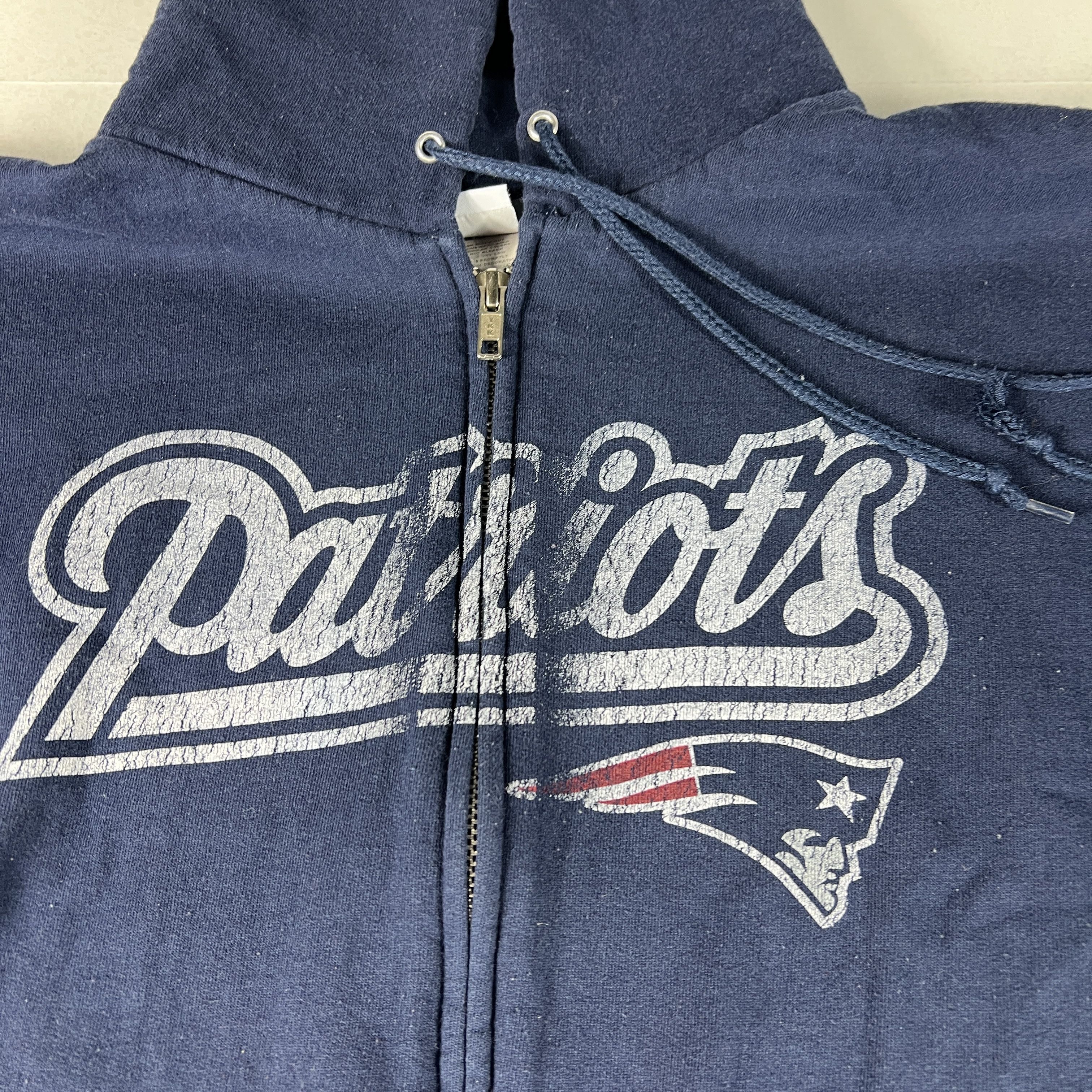 NFL Y2K NFL New England Patriots Sweater Faded Full Zip Hoodie Size US M / EU 48-50 / 2 - 5 Thumbnail