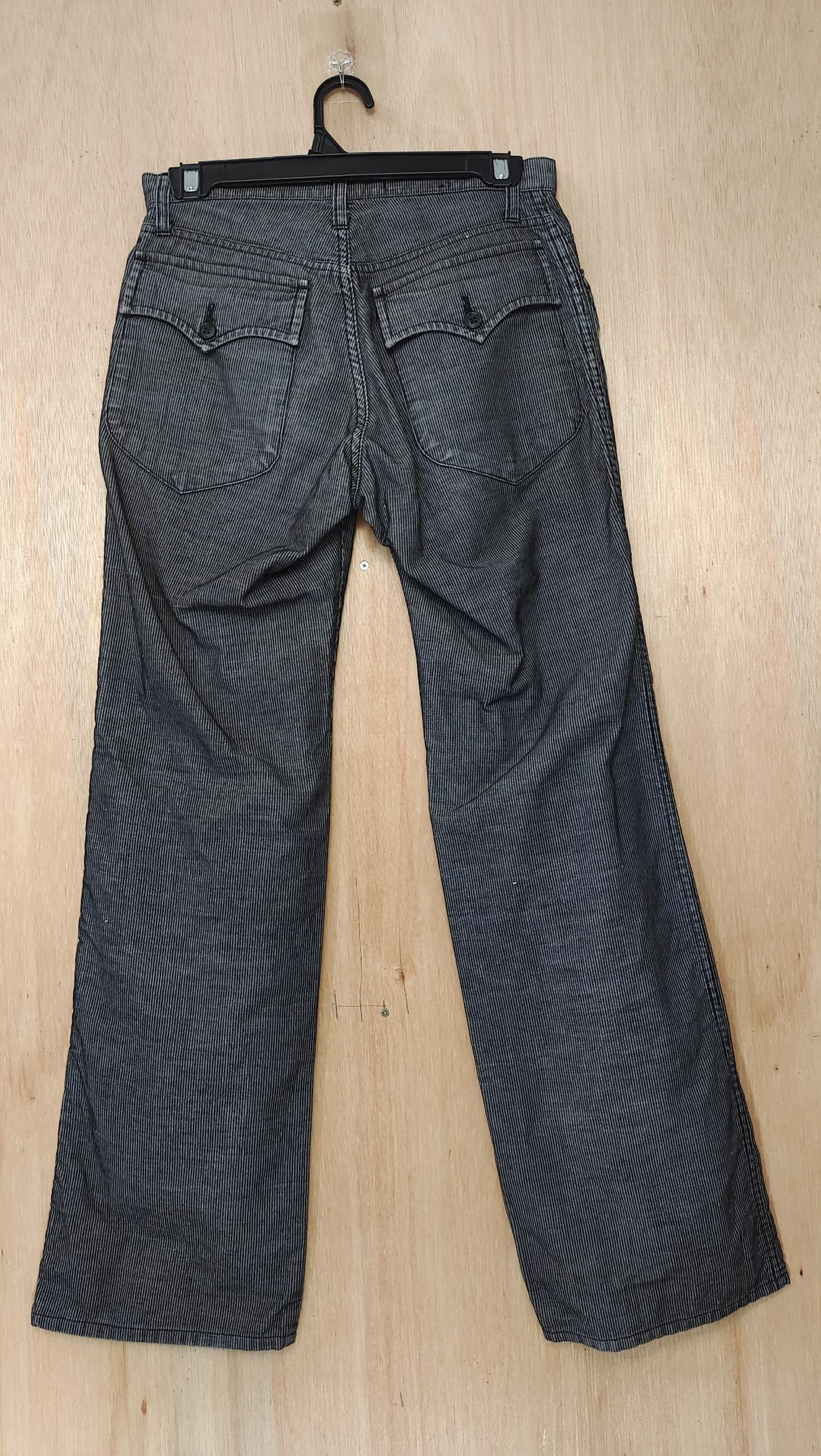 Issey Miyake RARE ZUCCA BUTTON FLAP POCKET BROWN CORDUROY JEANS Size 29" - 2 Thumbnail
