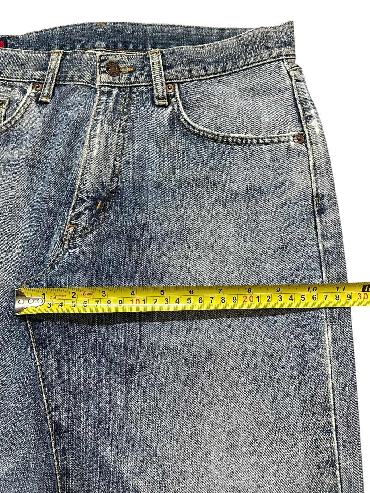 Edwin Vintage Edwin 503zz Faded Blue Wash Distress Loose Jeans Size US 32 / EU 48 - 15 Thumbnail