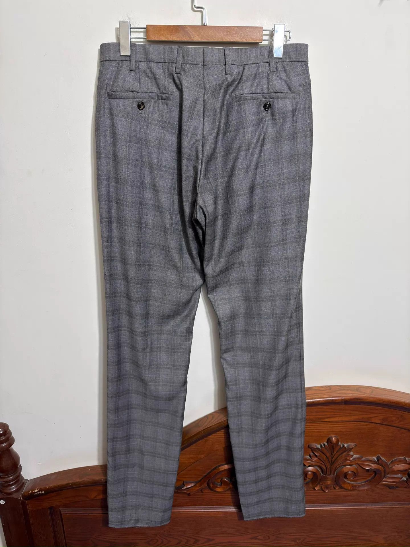 Giorgio Armani Armani Wool Suit Gray Prince of Wales Check IT 50 NWT Size 50L - 4 Thumbnail