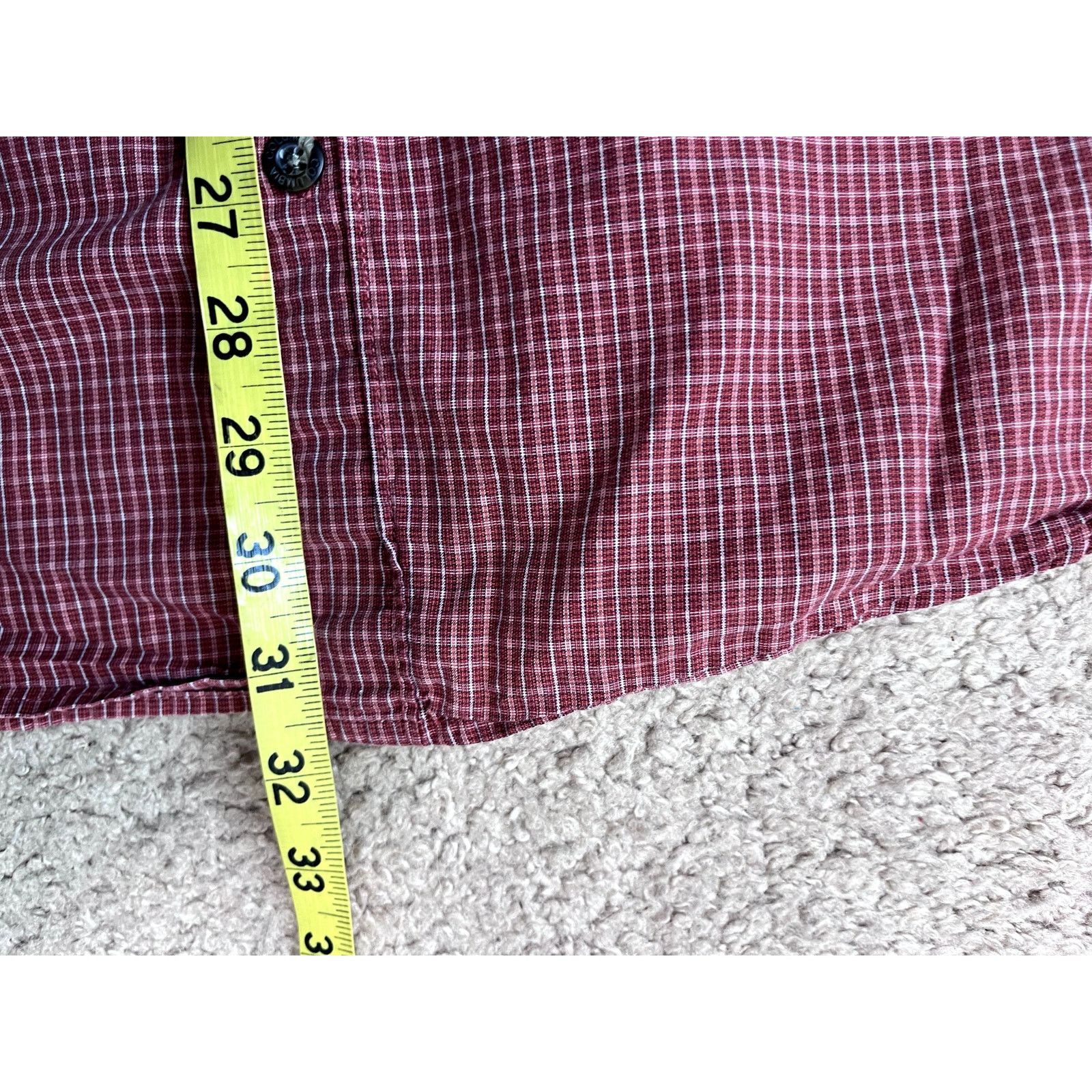 Columbia Men's Red Plaid Short Sleeve Button Front Shirt L Size US L / EU 52-54 / 3 - 5 Thumbnail